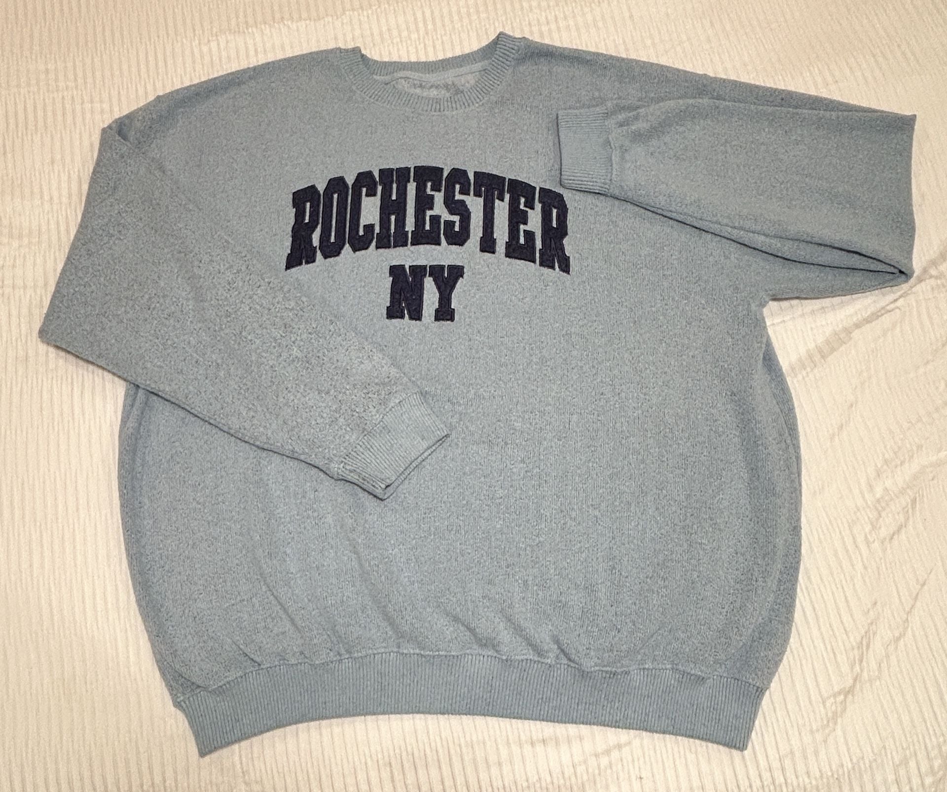 New York Popular Rochester NY Sweatshirt Size 2XL Blue Crewneck Pullover 3