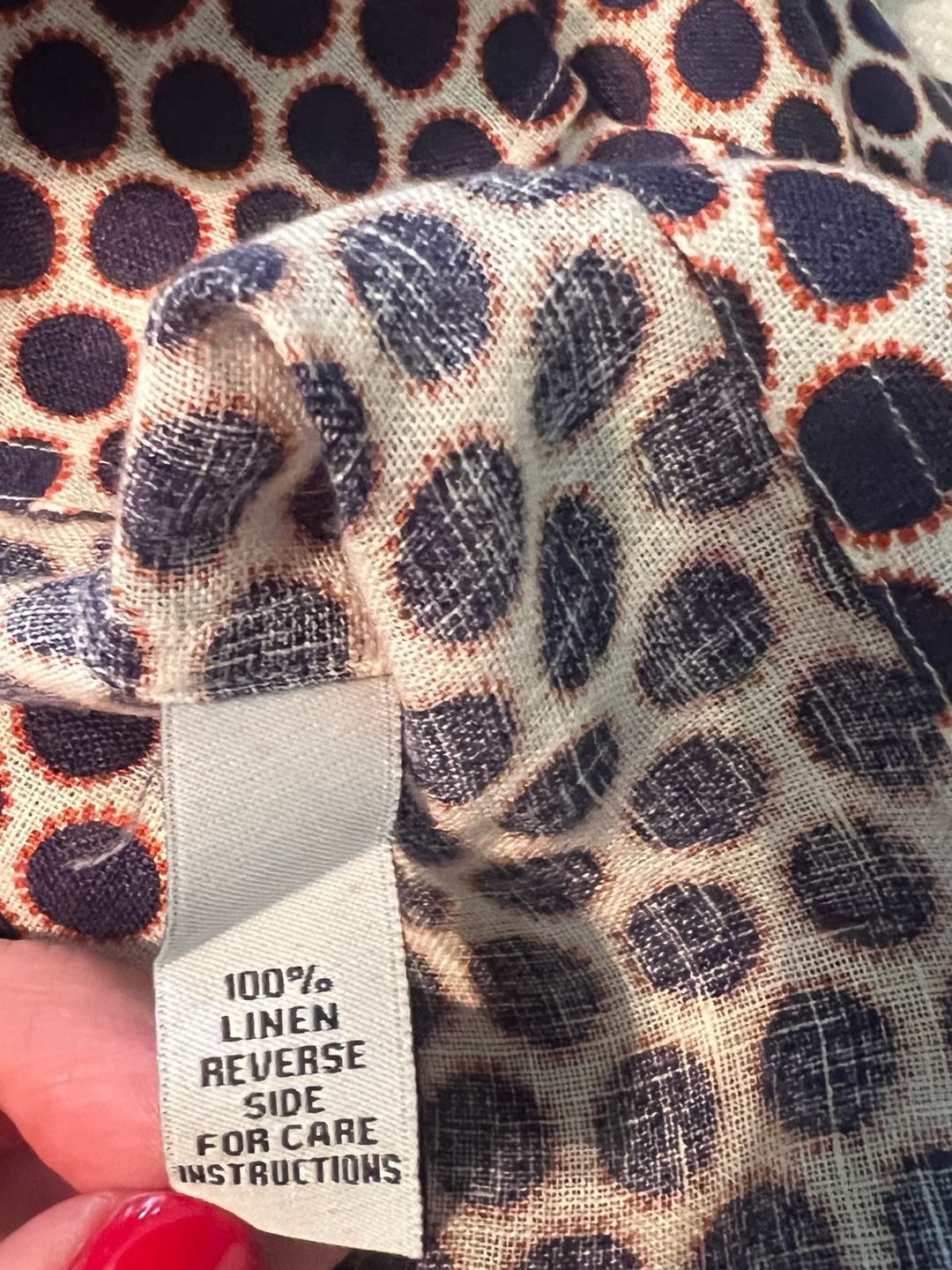 Ann Mashburn Dress Size XS Dot Linen 4