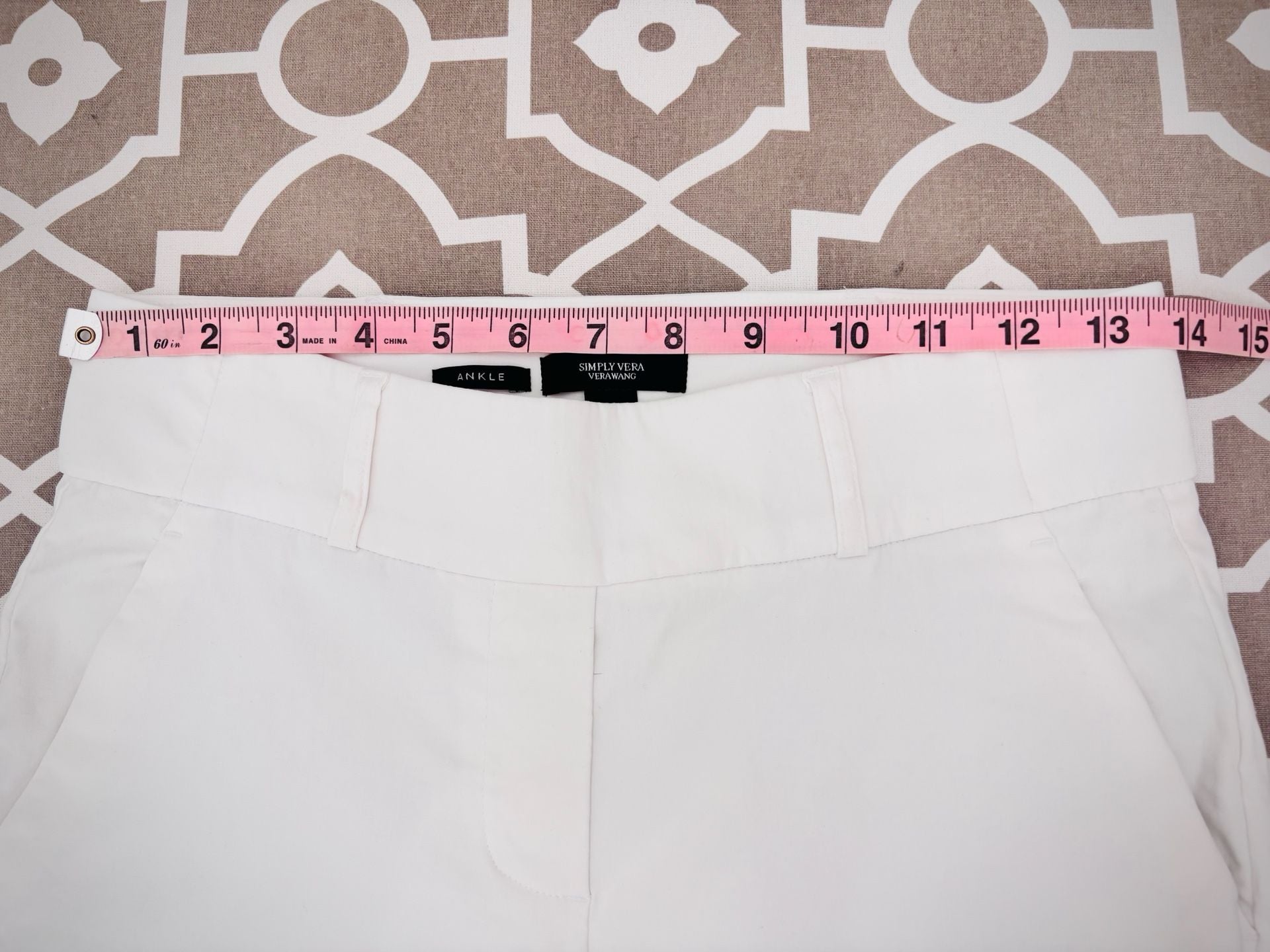 Simply Vera Vera Wang Ankle Pants Size XS White 8