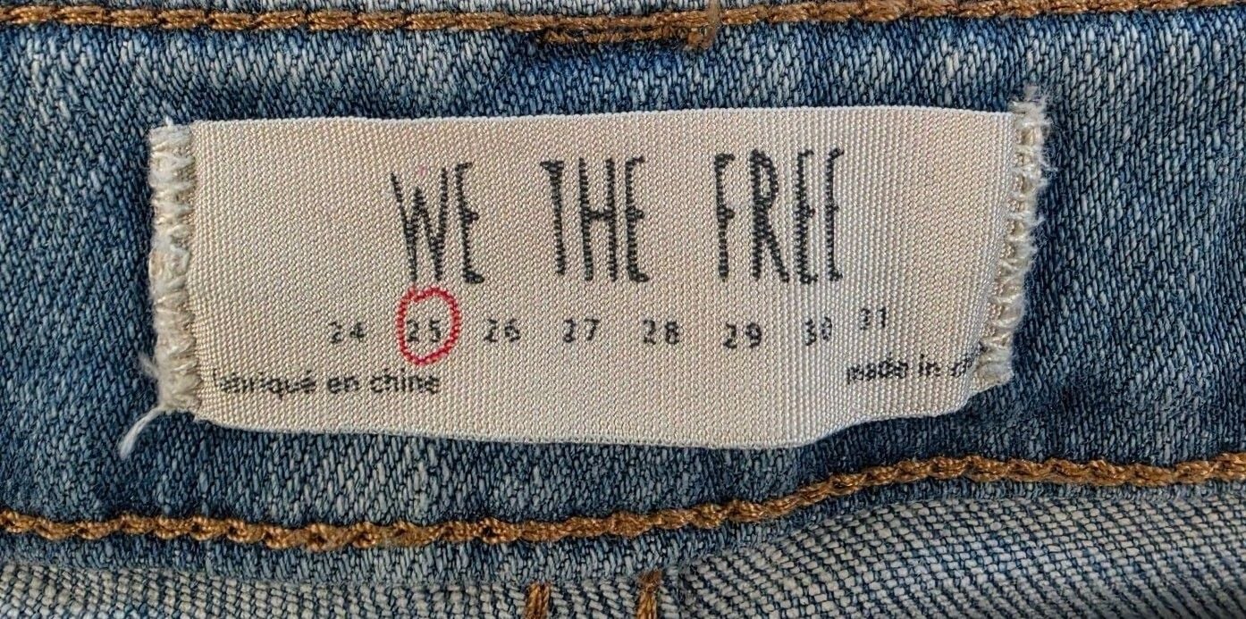 We The Free Jeans Size 25 Blue Bandana Belted 5