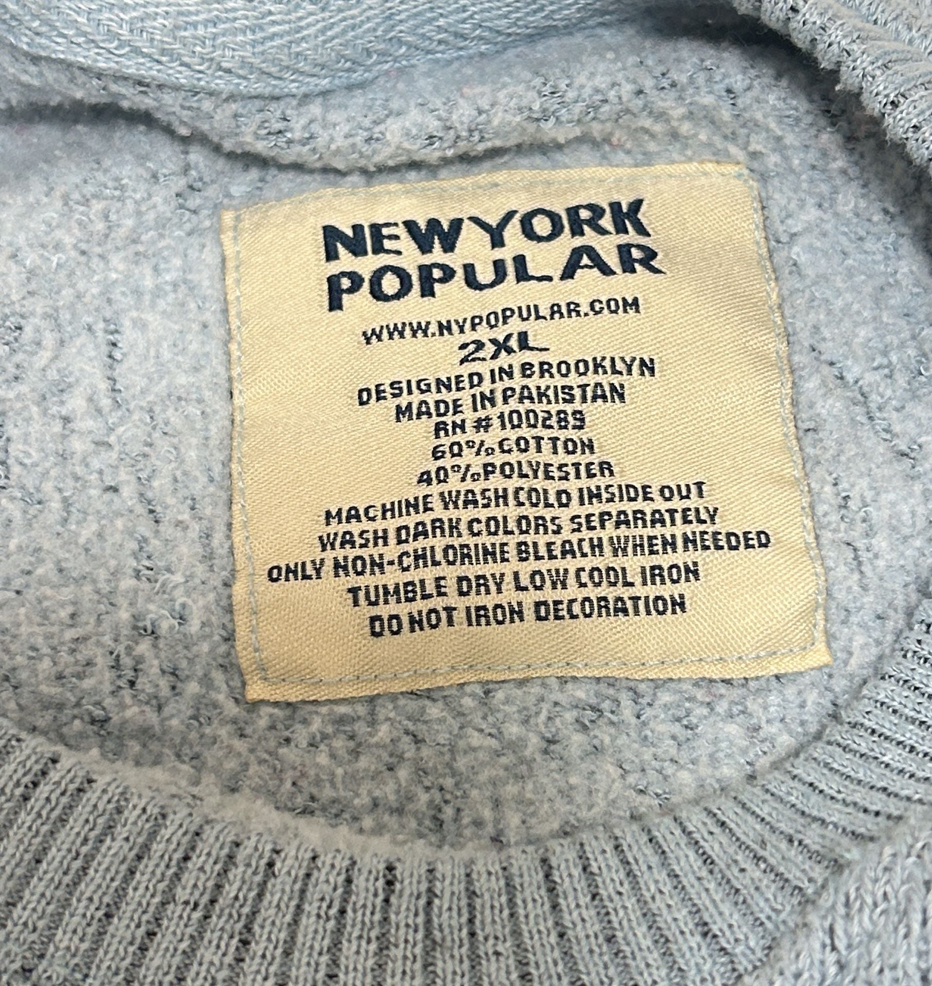 New York Popular Rochester NY Sweatshirt Size 2XL Blue Crewneck Pullover 5