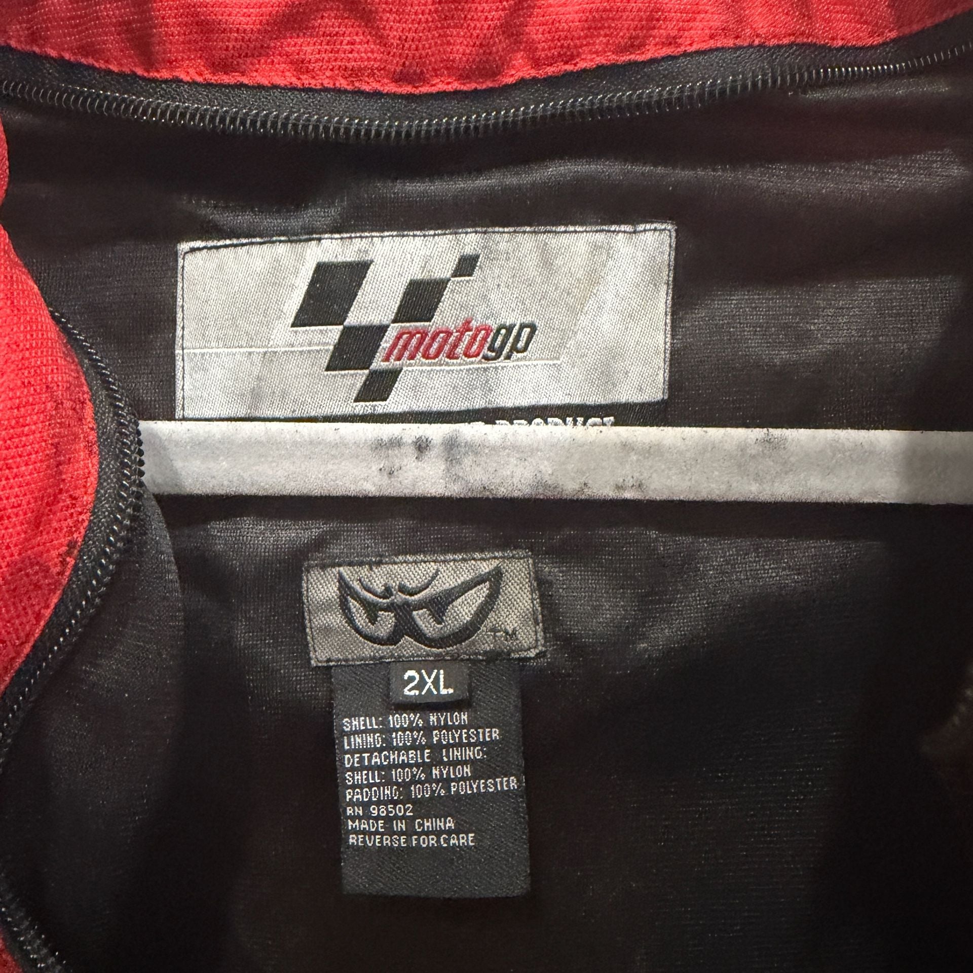 MotoGP Riding Jacket Size 2XL Red Black Motorcycle Touring Coat 5