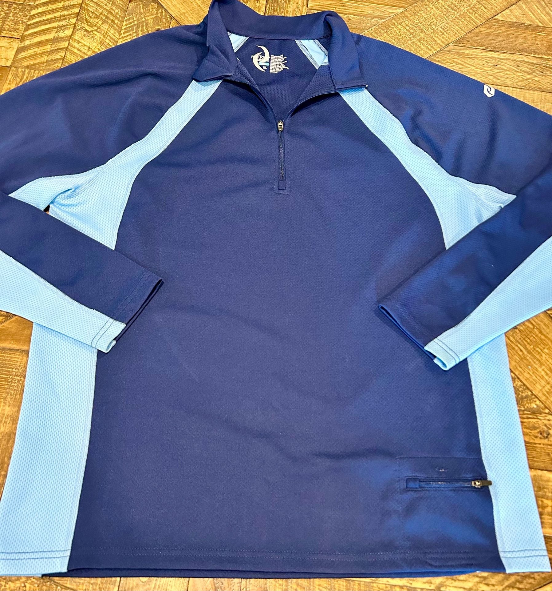 Pro Tour Athletics Quarter Zip Pullover Shirt Size XL Blue 2