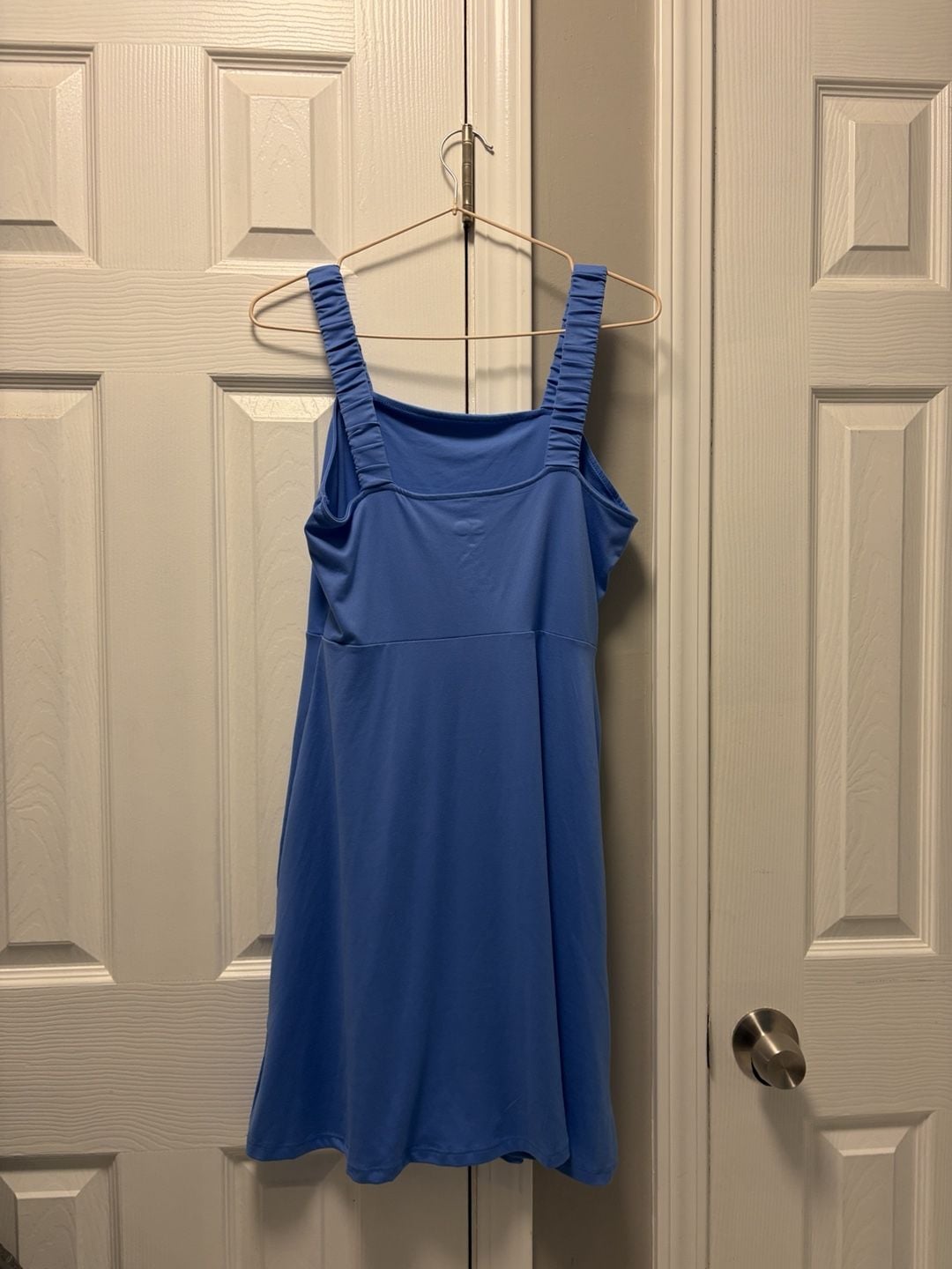 So Ruched Strap Square Neck Mini Dress Blue 3