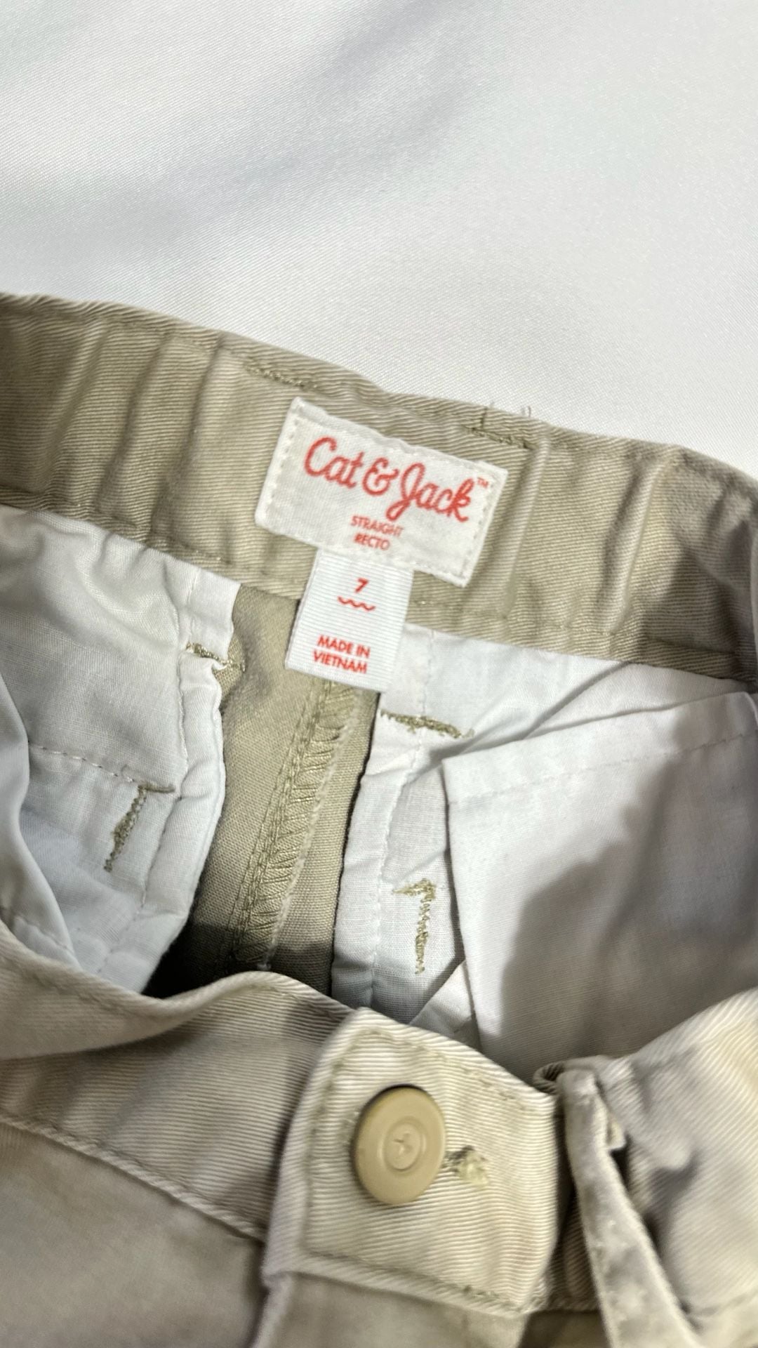Cat & Jack Straight Chino Pants Size 7 Tan Khakis 4