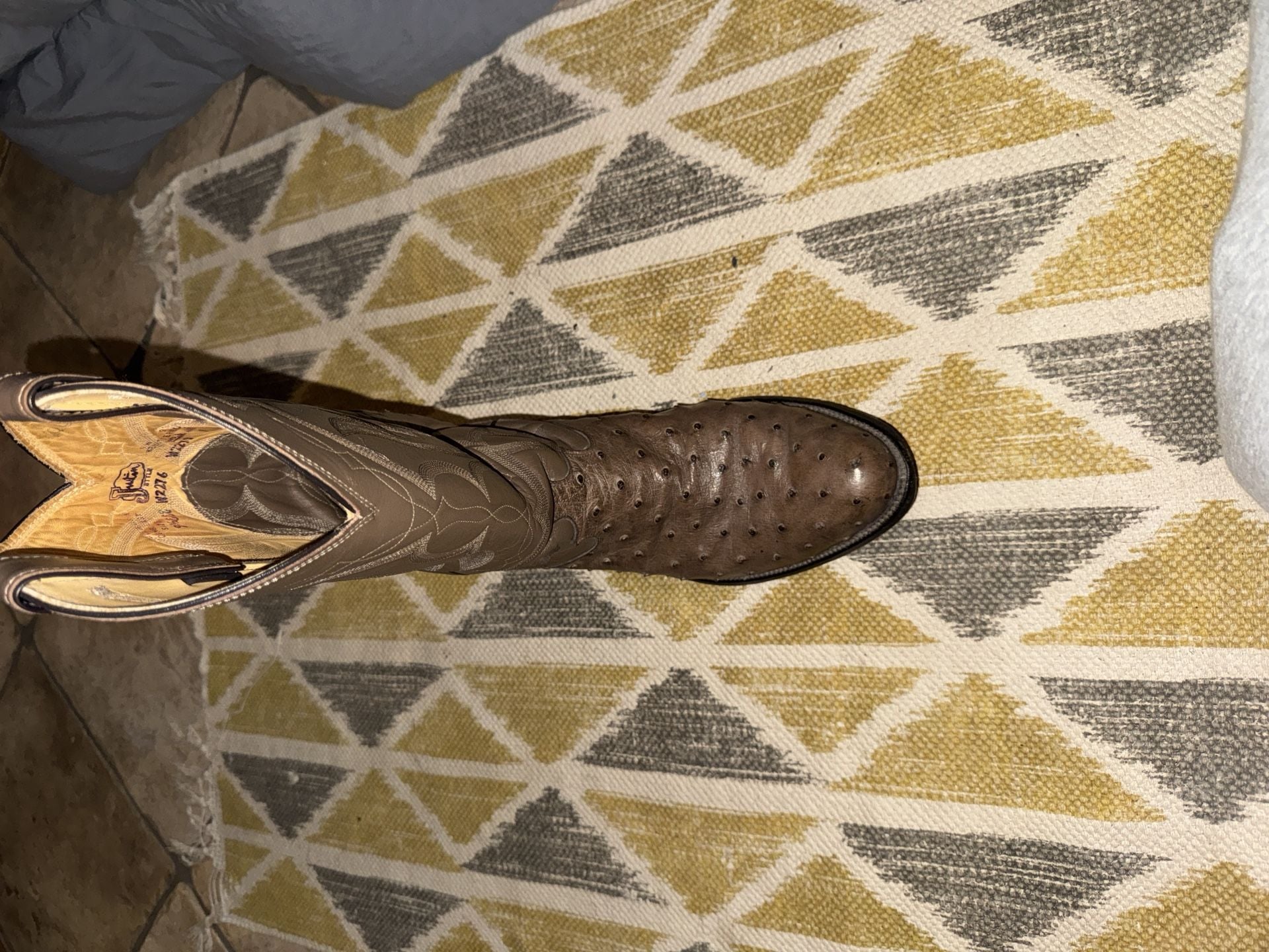 Vintage Justin 1980s Full Quill Ostrich
Western Boots 5