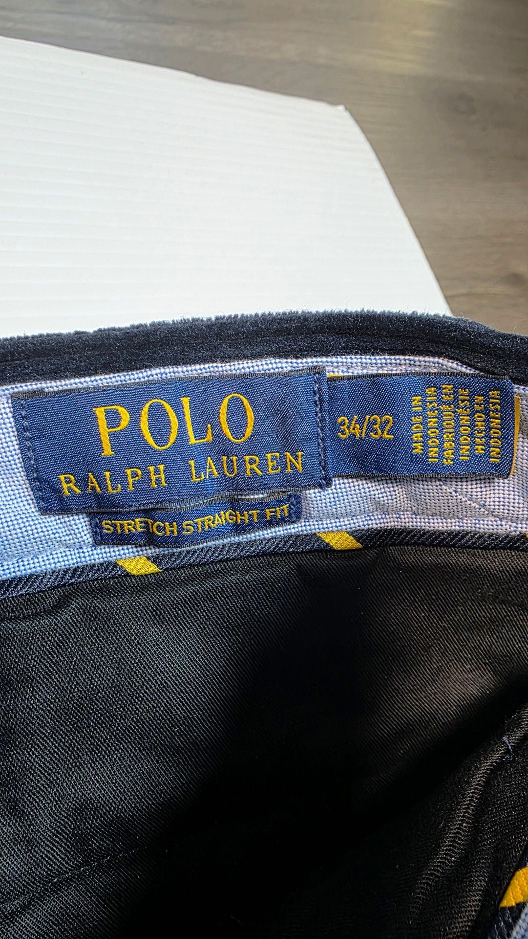 Polo Ralph Lauren Stretch Straight Fit Corduroy Pants 34x32 Navy New 3