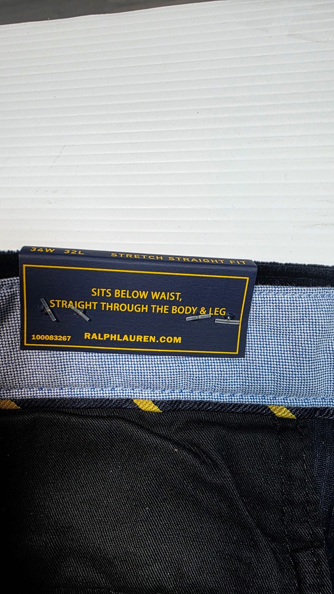 Polo Ralph Lauren Stretch Straight Fit Corduroy Pants 34x32 Navy New 4