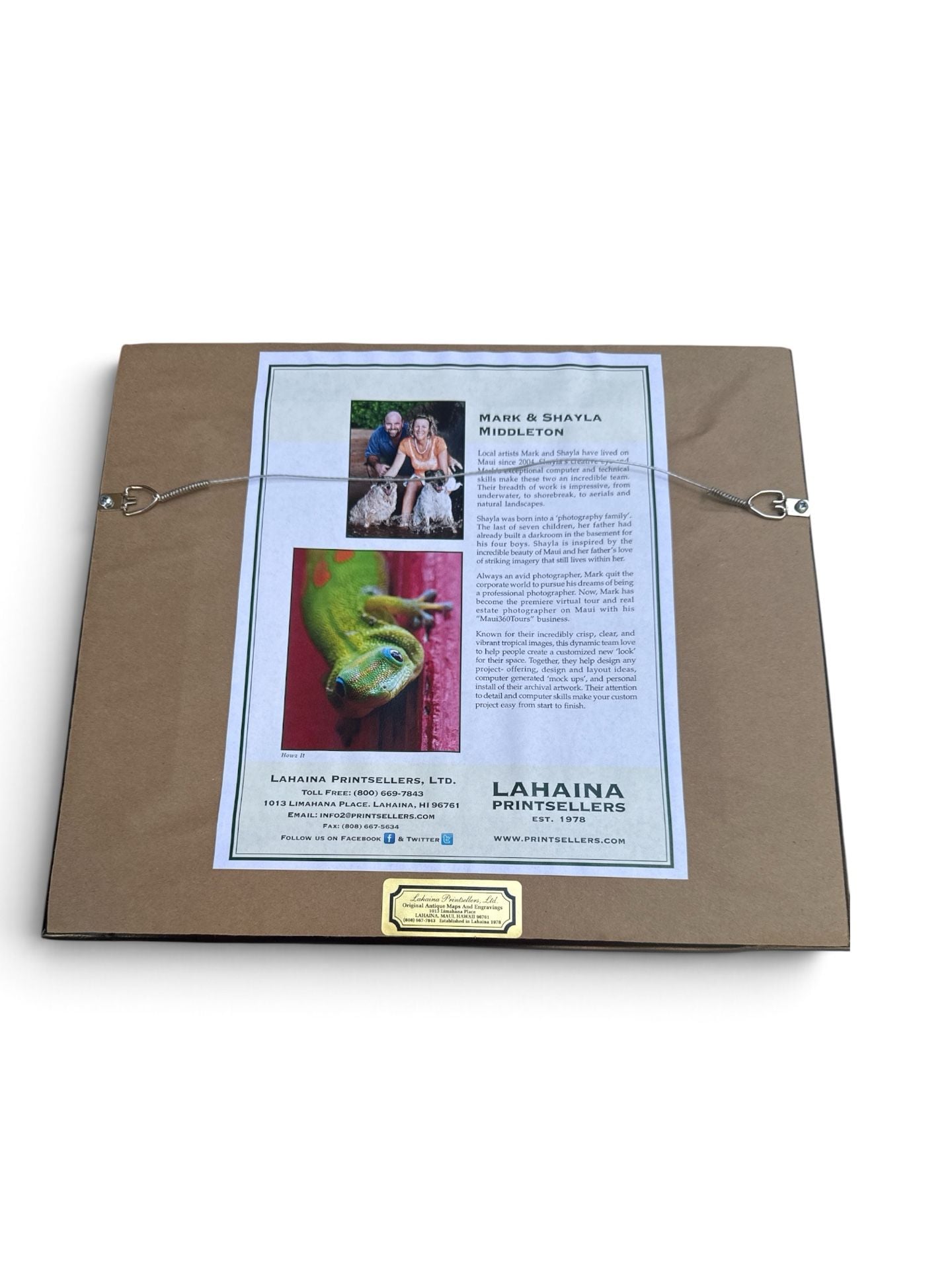 Lahaina Printsellers Mark & Shayla Middleton Framed Canvas Art Maui New 2