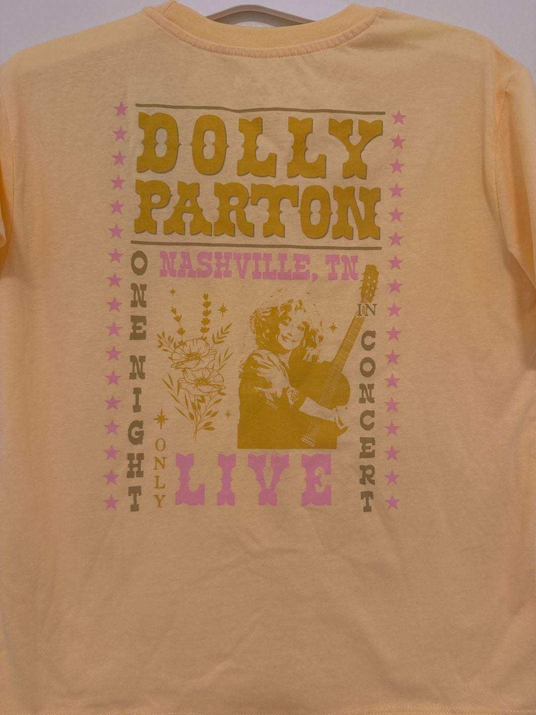 Dolly Parton Nashville In Concert Graphic T-Shirt MD M (8) Yellow 5