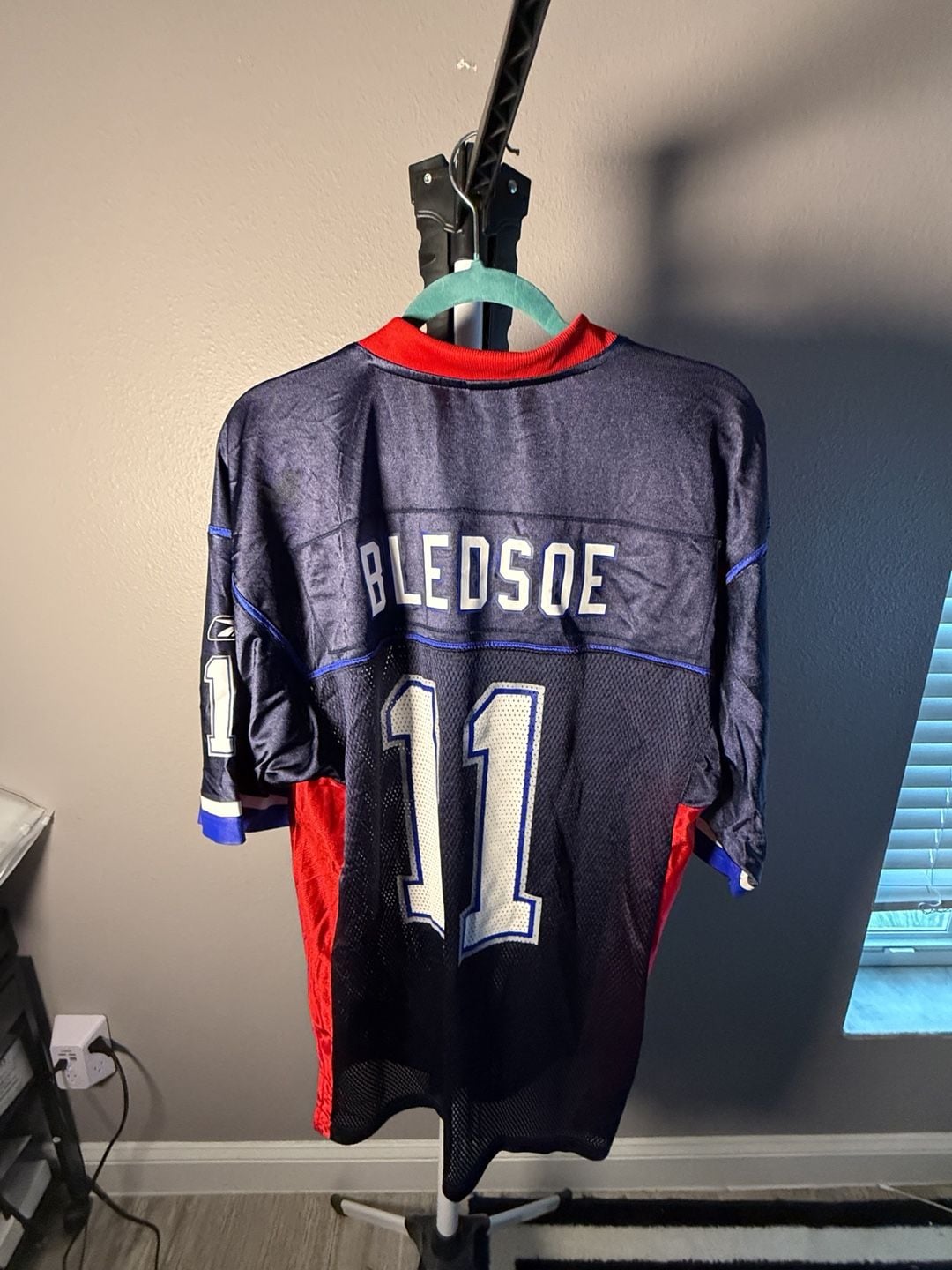 Reebok Buffalo Bills Drew Bledsoe 11 Jersey Size M Blue NFL Football 7