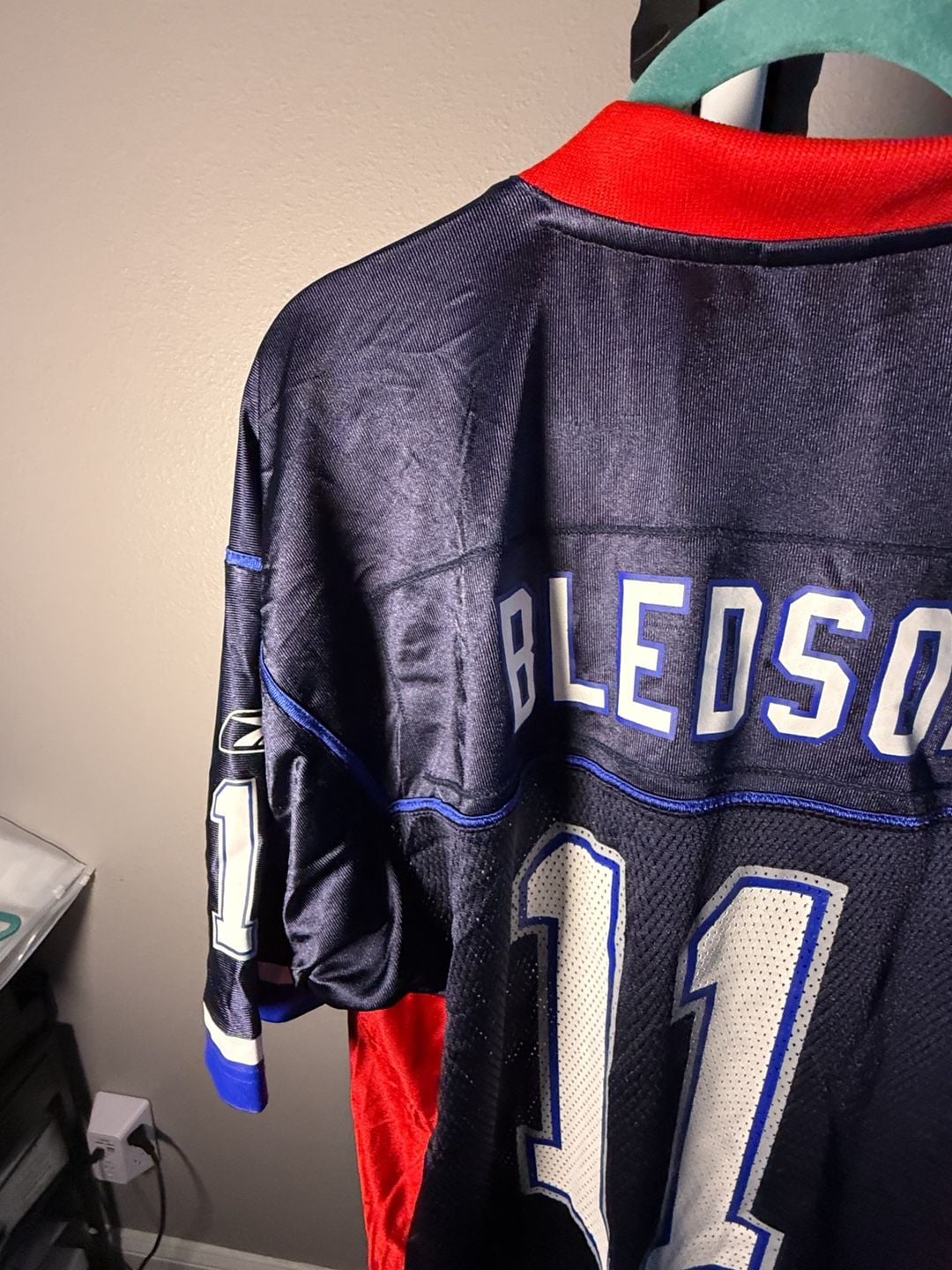 Reebok Buffalo Bills Drew Bledsoe 11 Jersey Size M Blue NFL Football 9