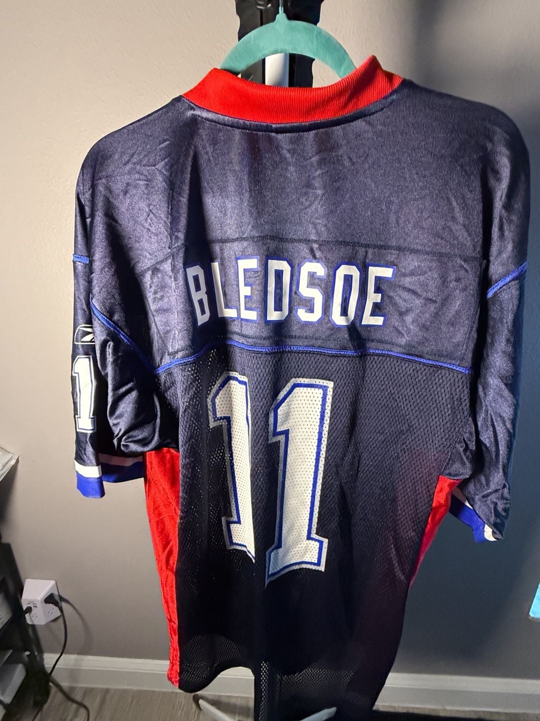 Reebok Buffalo Bills Drew Bledsoe 11 Jersey Size M Blue NFL Football 10