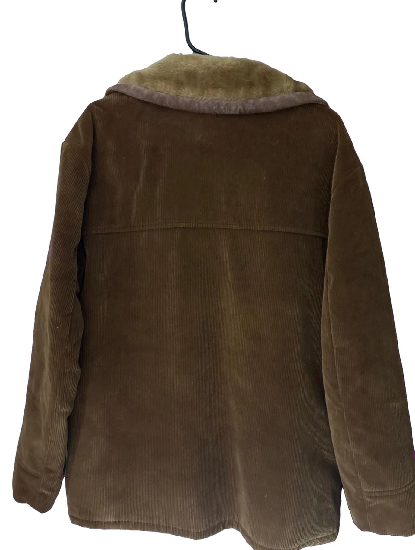 Grande Bay Corduroy Shearling Jacket Size 44 Brown Quilted Lined 6
