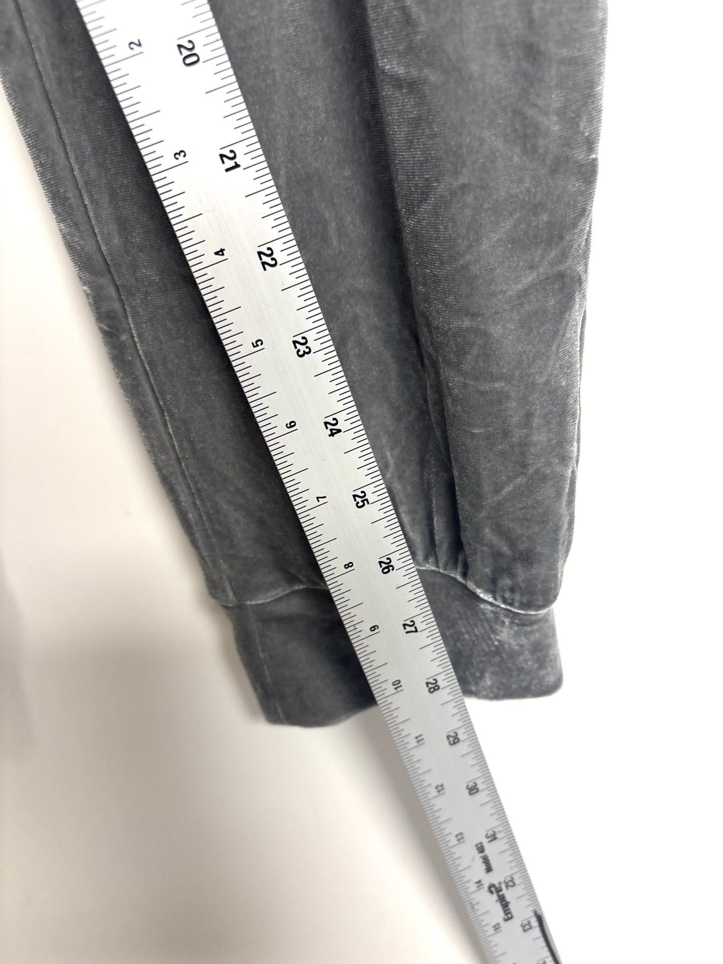 Better Be Velvet Jogger Pants Size L Gray Elastic Waist 7