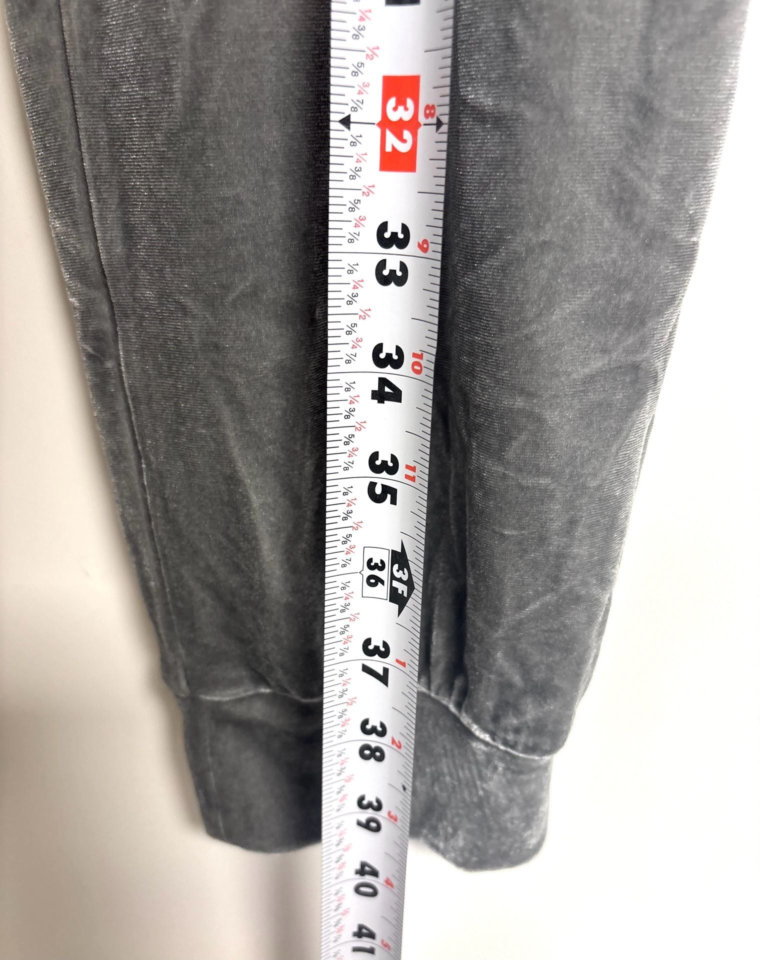 Better Be Velvet Jogger Pants Size L Gray Elastic Waist 8