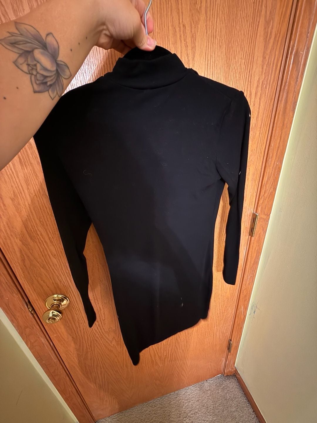Unbranded Long Sleeve Turtleneck Dress Size M Black 4