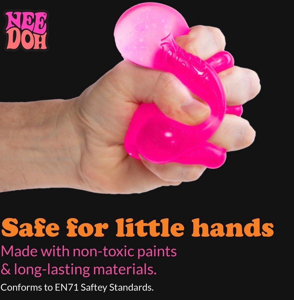 NeeDoh Dream Drop Pink Sensory Stress Ball Fidget Toy 3