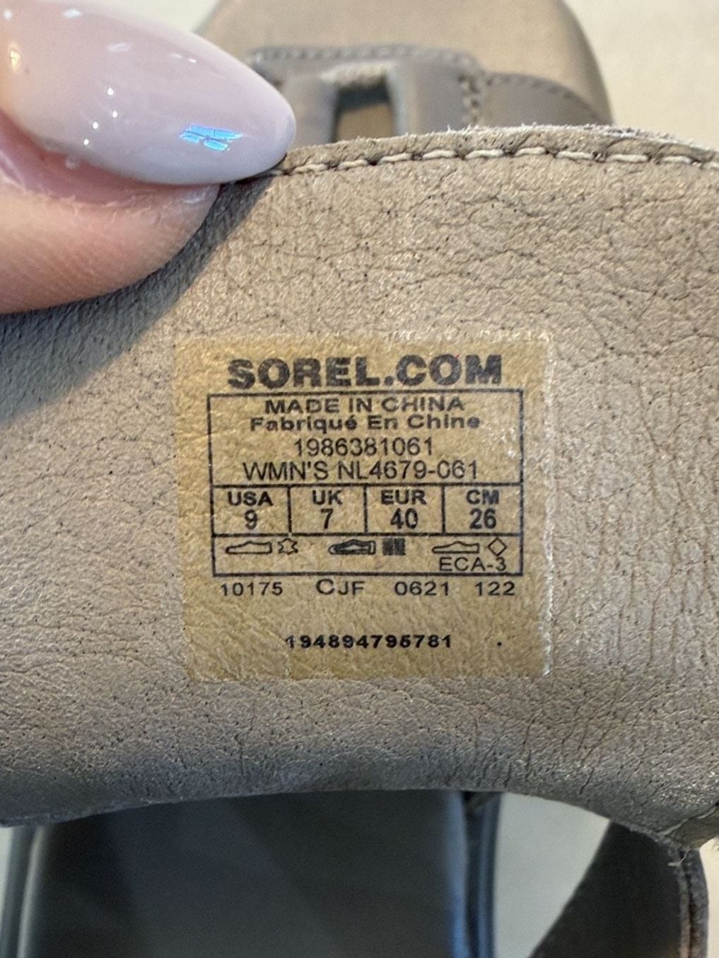 Sorel Joanie III Lace Wedge Sandal Size 9 Chrome Gray 7