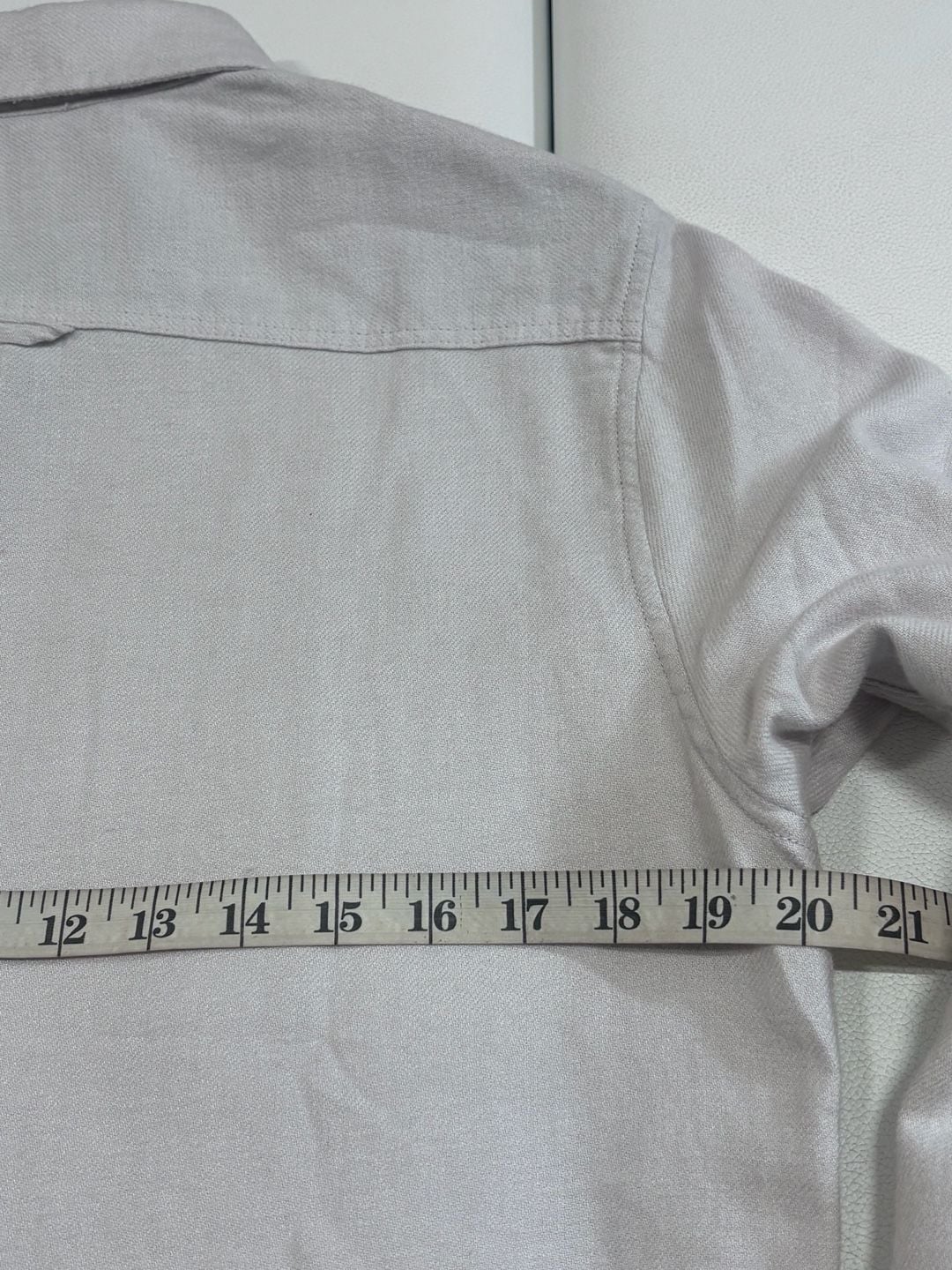 Sun + Stone LS Flannel Vintage White Long Sleeve Shirt Sz M 8