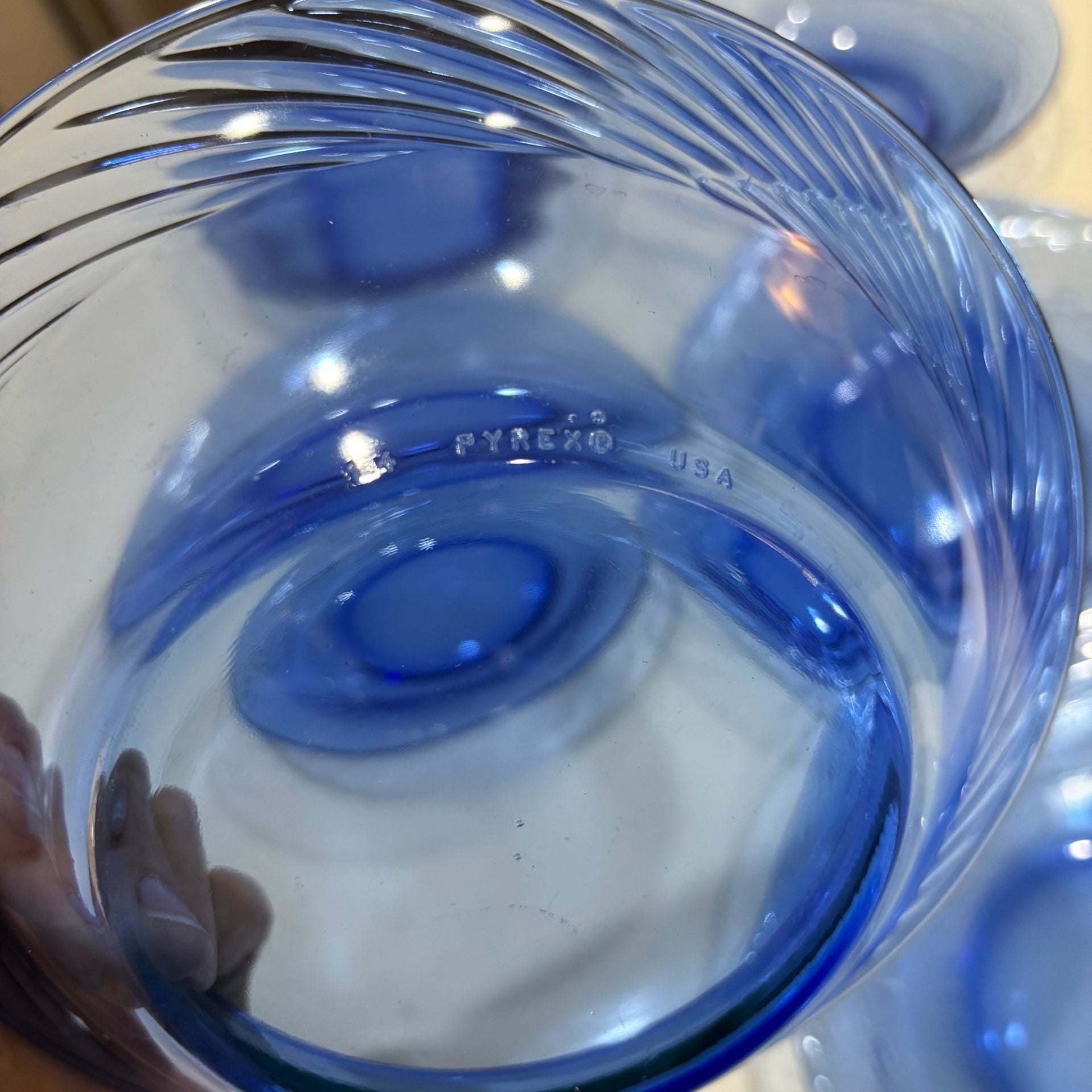Pyrex Festiva Cobalt Blue Swirl 7.5 Inch Soup Cereal Bowls Set Of 6 6