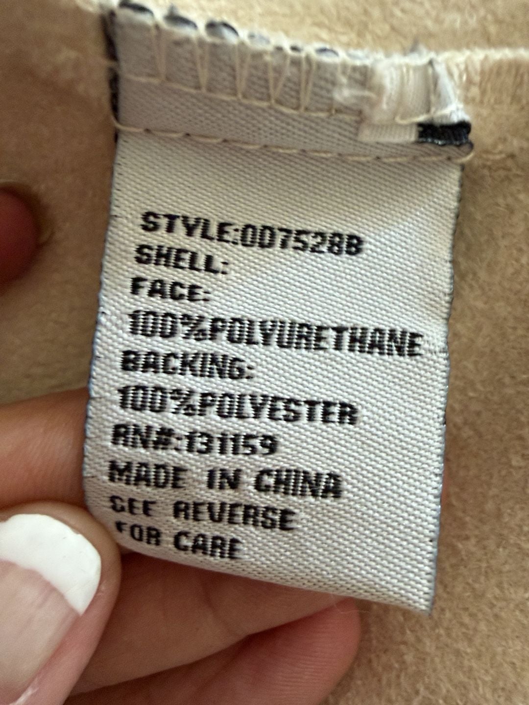 905 BKE Outerwear Jacket Size M Cream Faux Leather 7