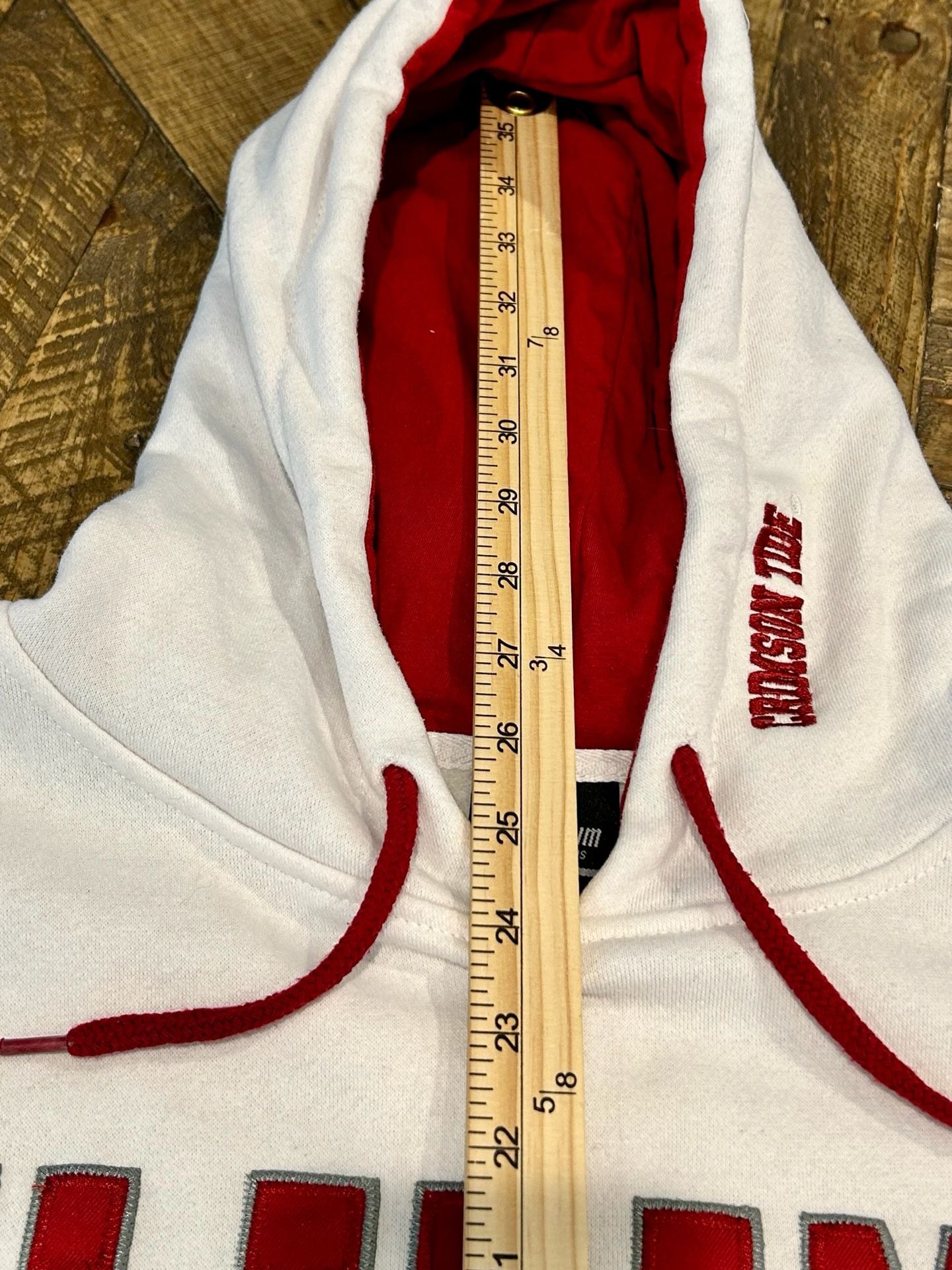 Colosseum Alabama Crimson Tide Hoodie Size M White Pullover Sweatshirt 10