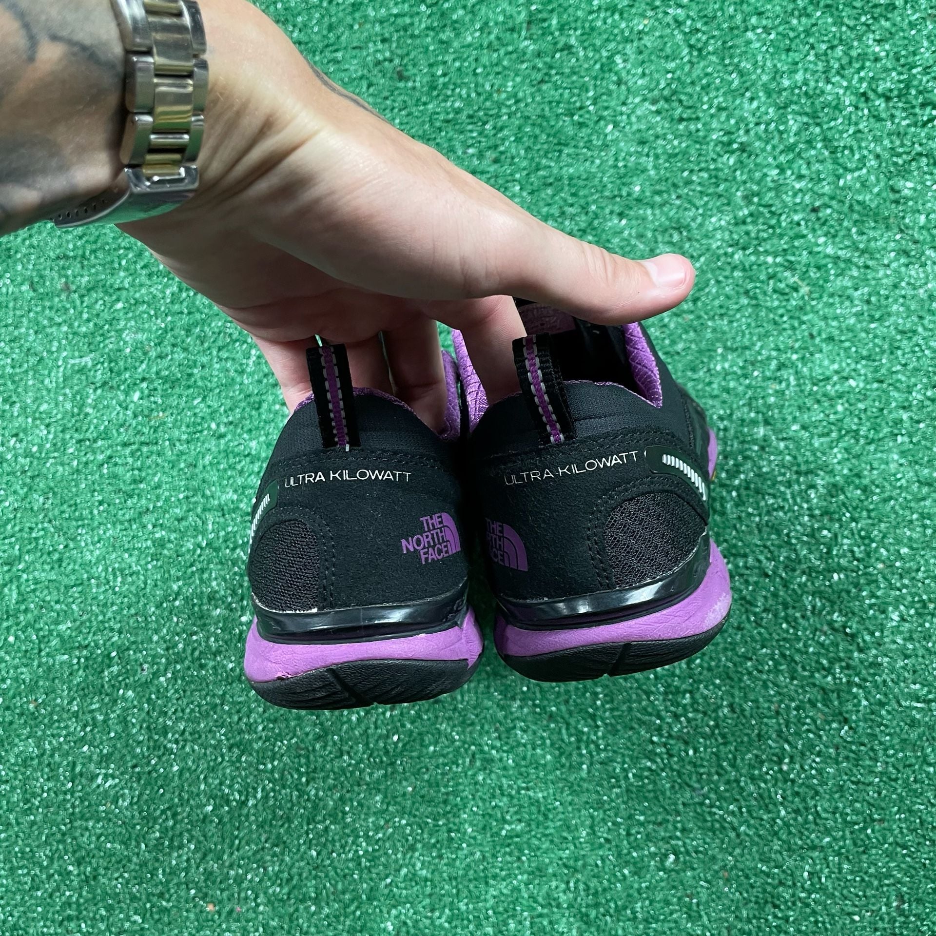 The North Face Ultra Kilowatt Size 10 Black Purple Trainer Shoes 6