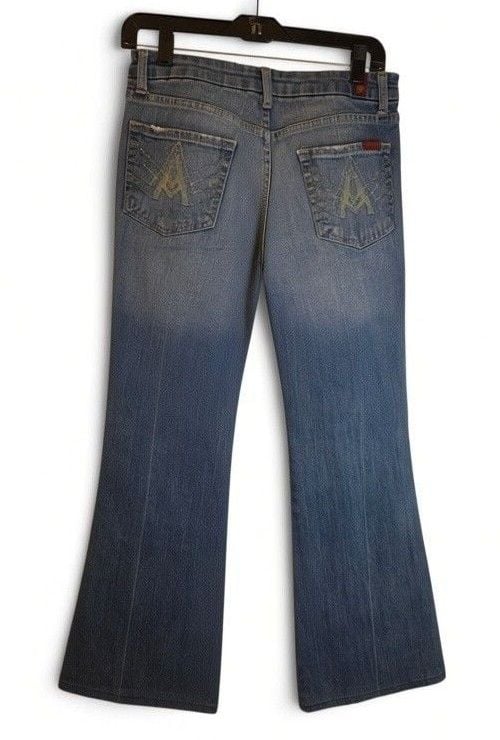 7 For All Mankind Bootcut Jeans Size 27 Blue Denim 3