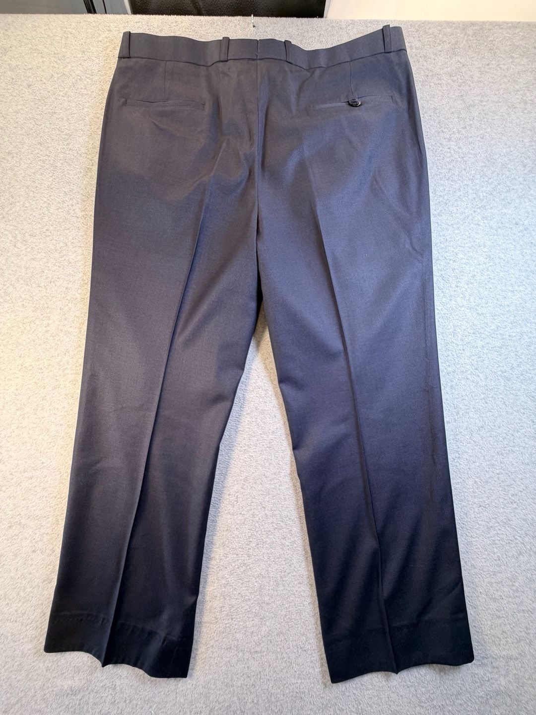 Custom Tailored Dress Pants Navy Blue Pleated Suit Trousers 7