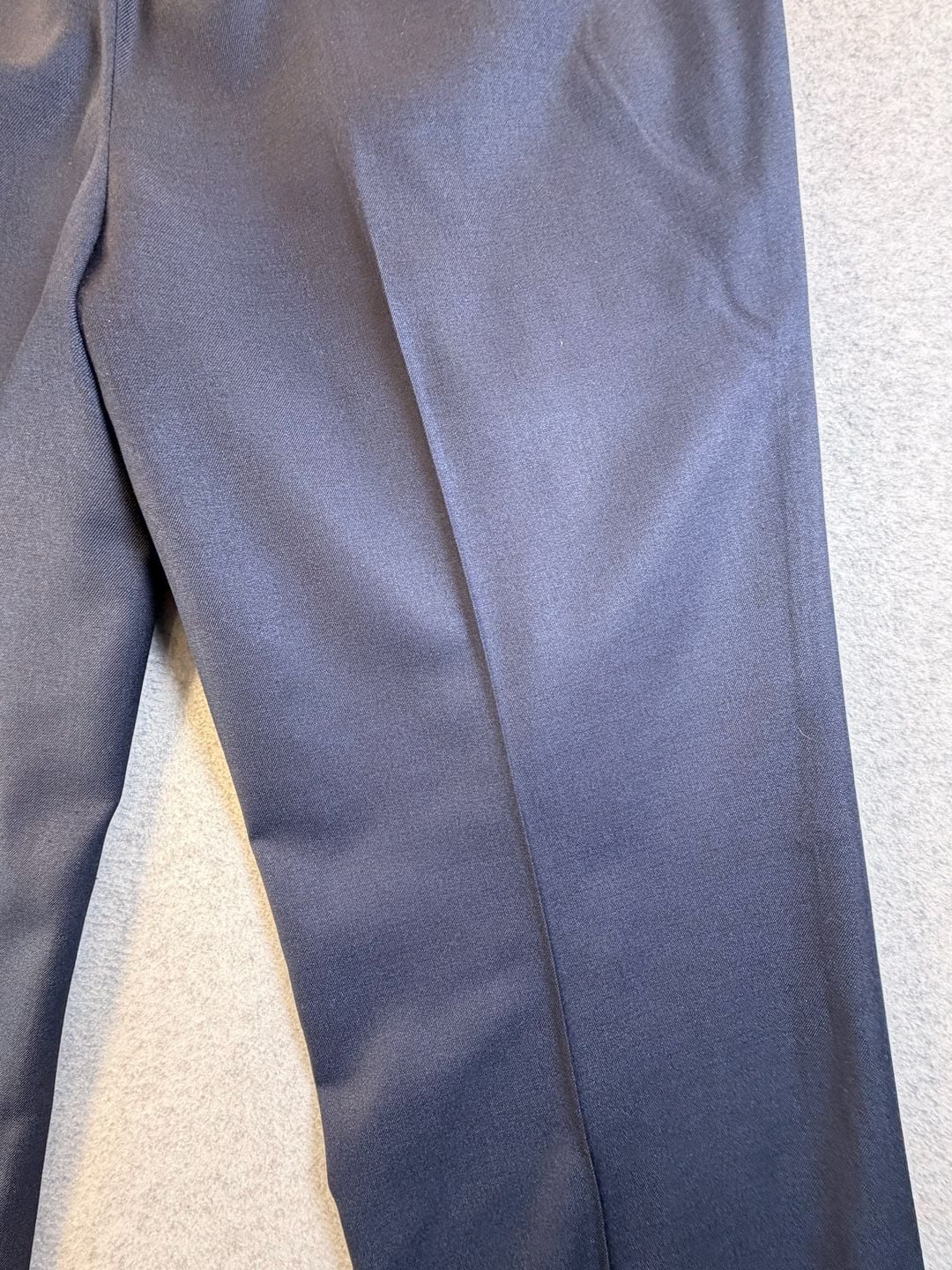 Custom Tailored Dress Pants Navy Blue Pleated Suit Trousers 9
