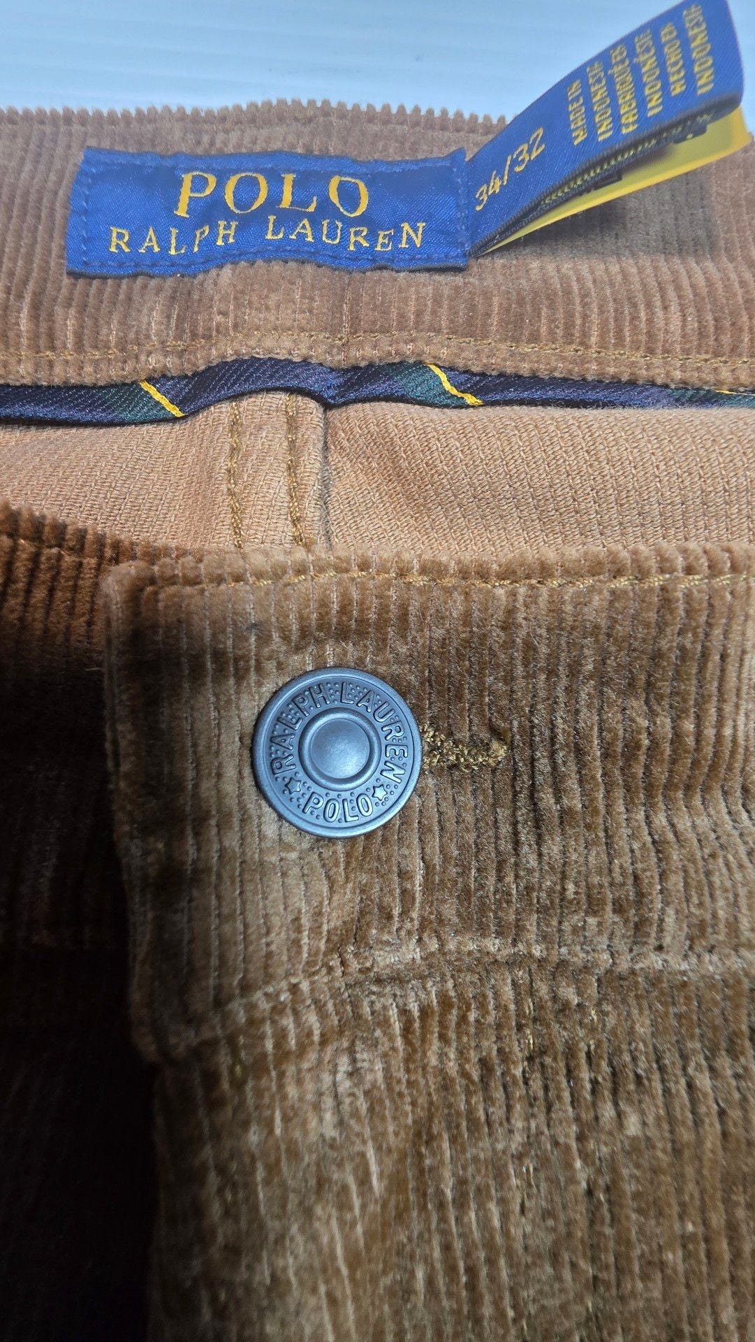 Polo Ralph Lauren Varick Slim Straight Corduroy Pants 34/32 Brown 5