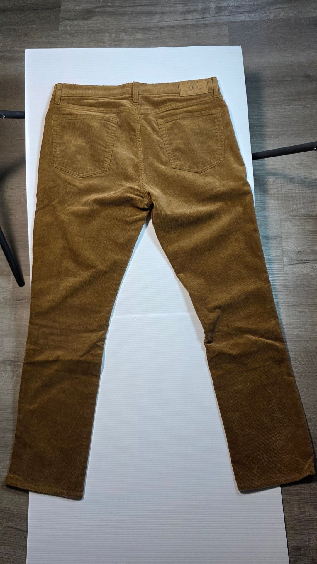 Polo Ralph Lauren Varick Slim Straight Corduroy Pants 34/32 Brown 8