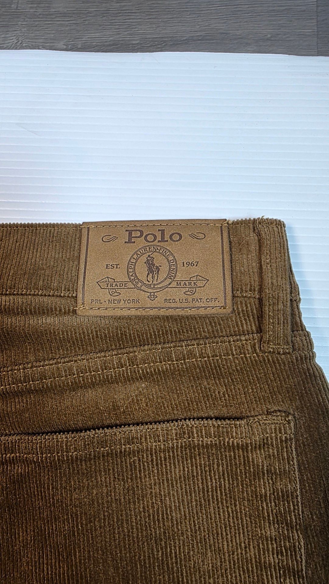 Polo Ralph Lauren Varick Slim Straight Corduroy Pants 34/32 Brown 9