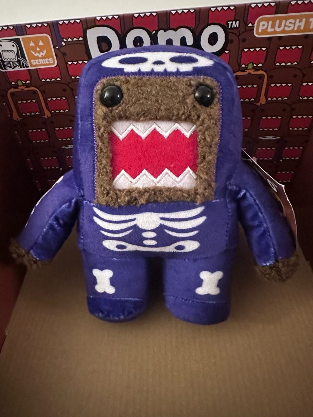 Domo Purple Skeleton Halloween Plush Stuffed Toy 1