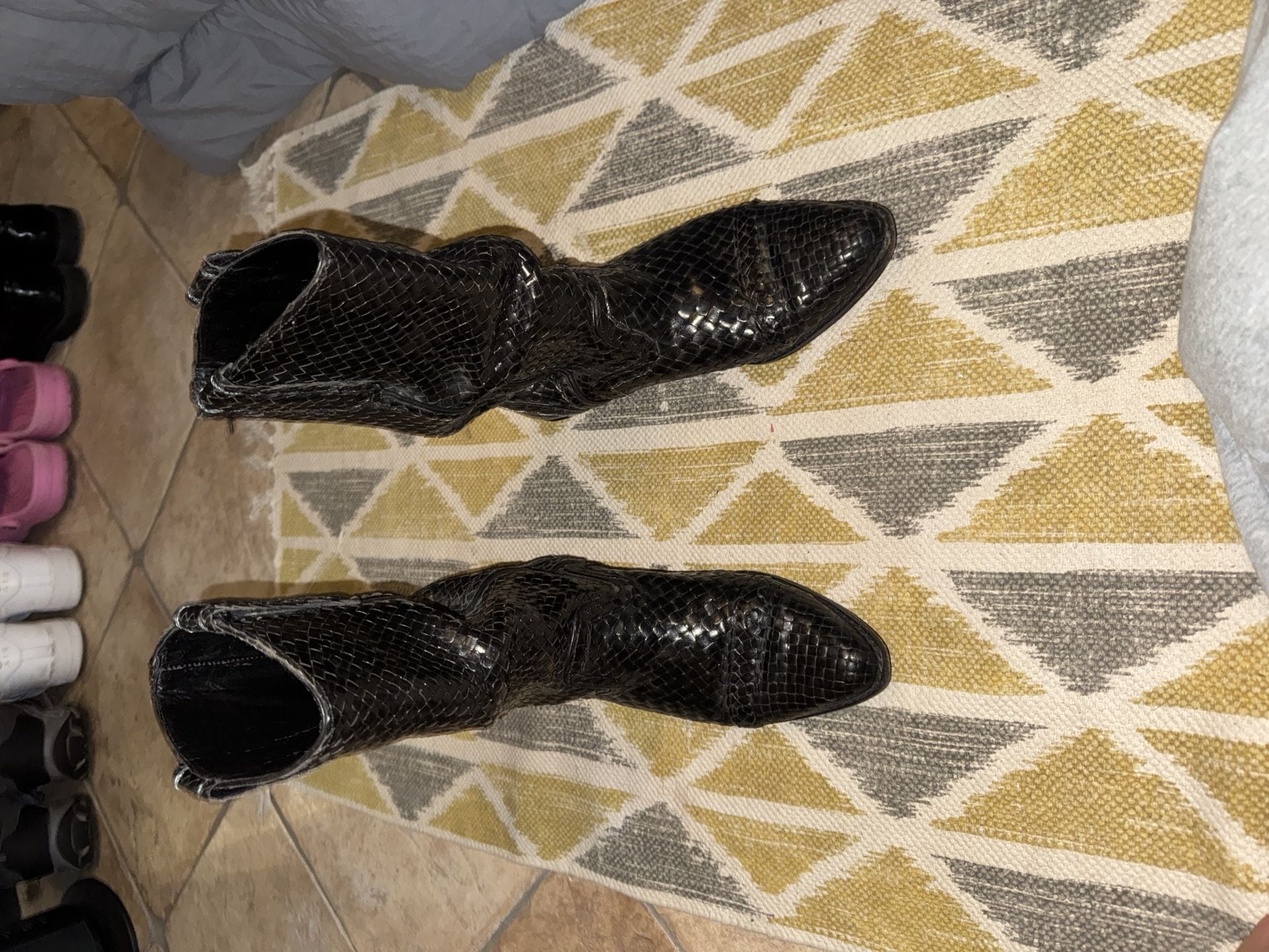 1980s Woven Leather
Western Cowboy Boots 4