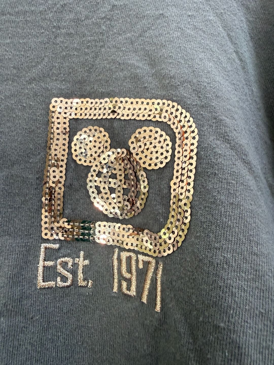 Spirit Jersey Walt Disney World Gray Rose Gold Sequin Size L 4