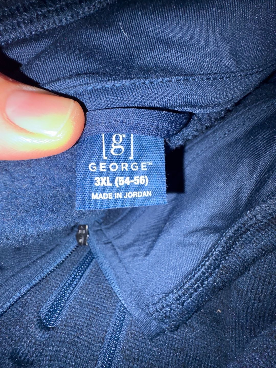 George 1/4 Zip Sweater Fleece Size 3XL Blue NWT Also a Athletic jacket size XXXL 5