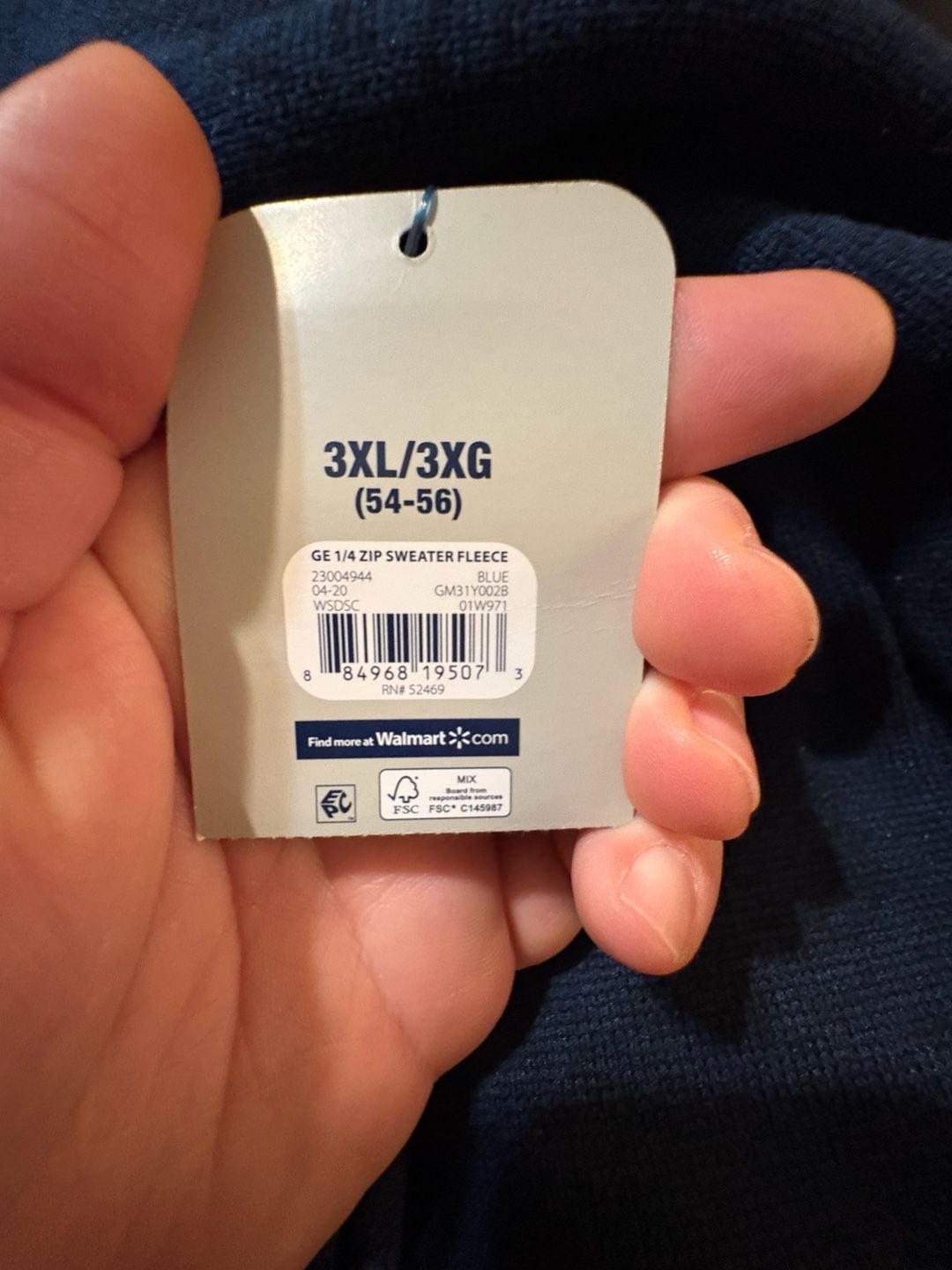 George 1/4 Zip Sweater Fleece Size 3XL Blue NWT Also a Athletic jacket size XXXL 6
