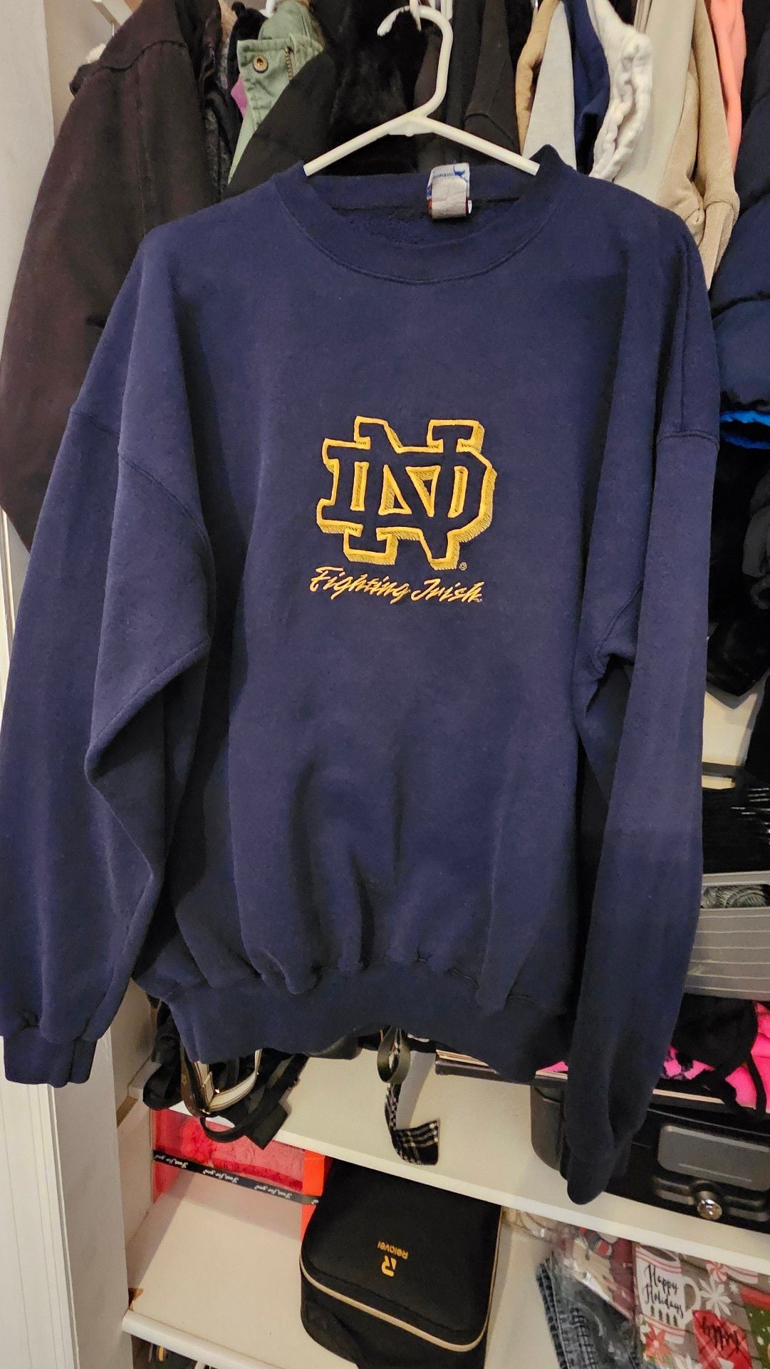 Midwest Embroidery Notre Dame Fighting Irish Sweatshirt XX-Large Navy Blue 2