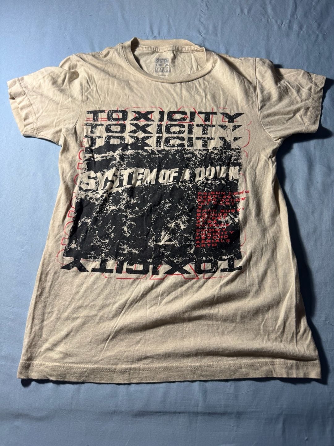 System of a Down Toxicity T-Shirt Small Cream Band Merch 2