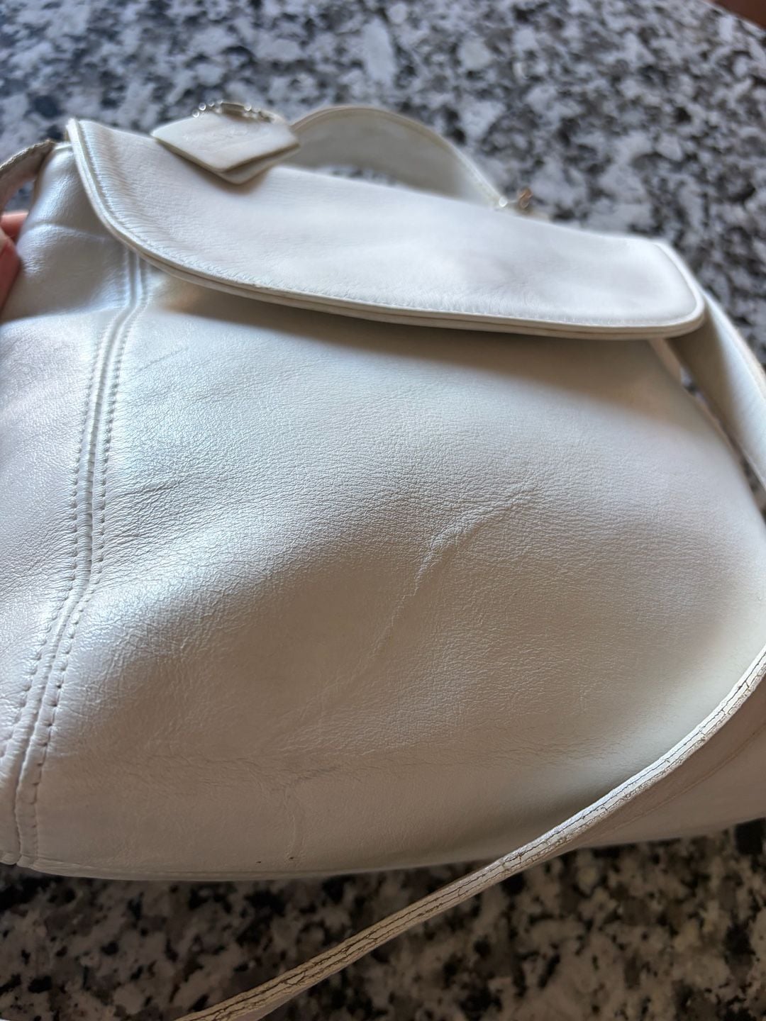 Coach Vintage White Leather Soho Handle Bag Crossbody 3