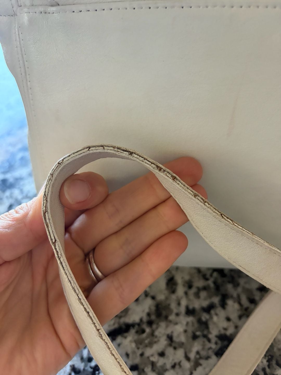 Coach Vintage White Leather Soho Handle Bag Crossbody 6
