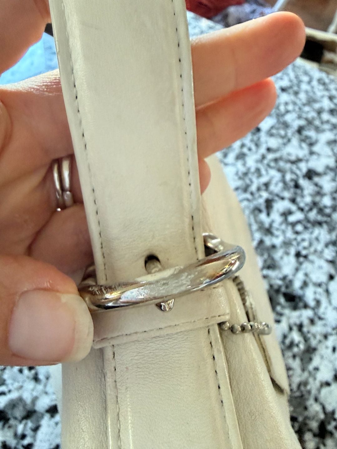 Coach Vintage White Leather Soho Handle Bag Crossbody 7