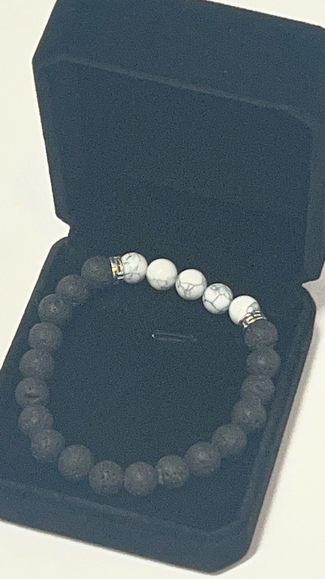 Lava Stone Bead Bracelet with Gift Box 5