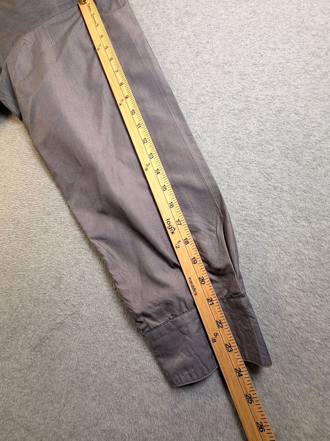 Etienne Aigner Dress Shirt Size 17.5 34/35 Gray Long Sleeve Pocket Cotton Blend 7