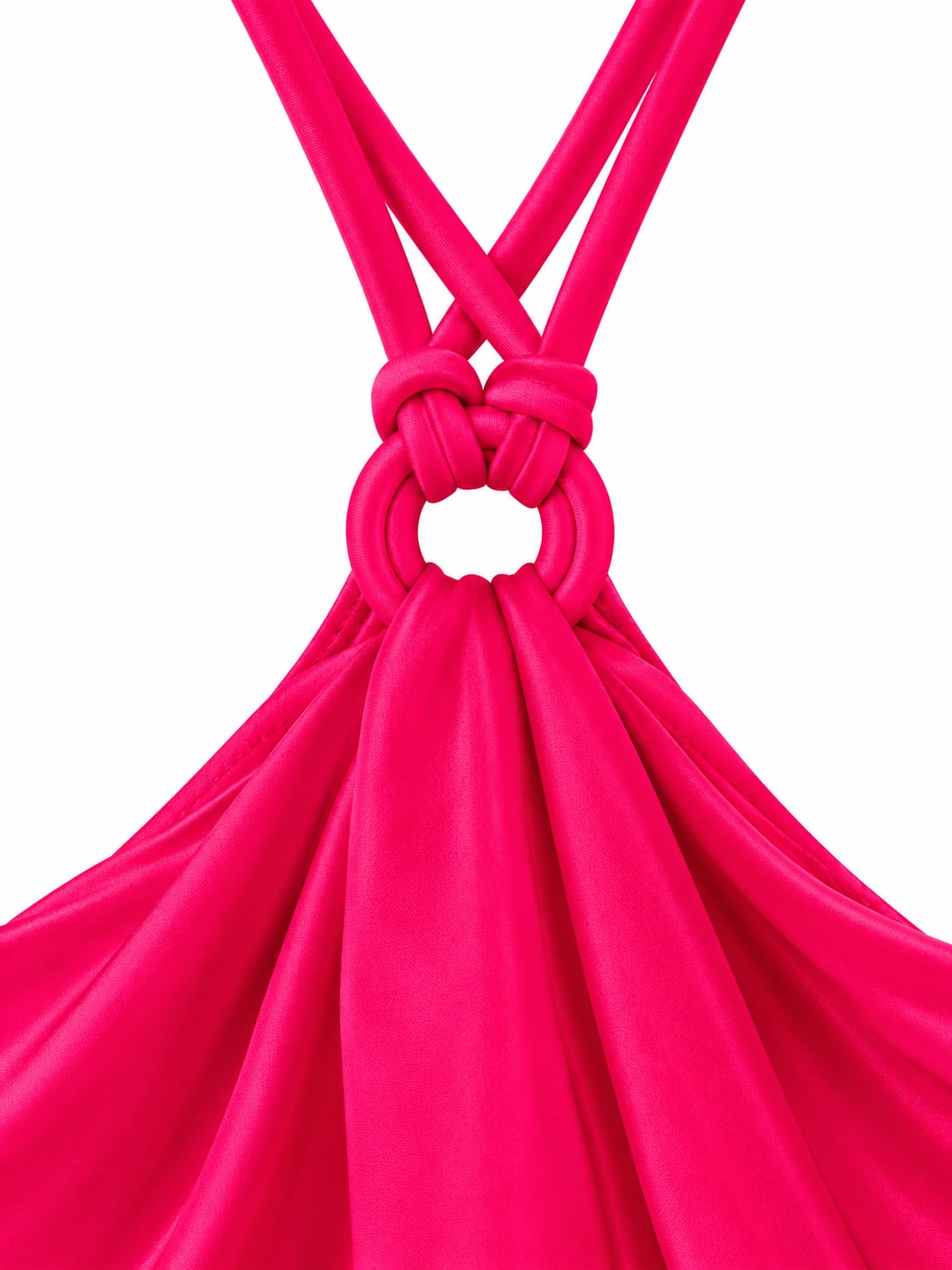 Satin Pleated Puff Hem Crop Top – , 3