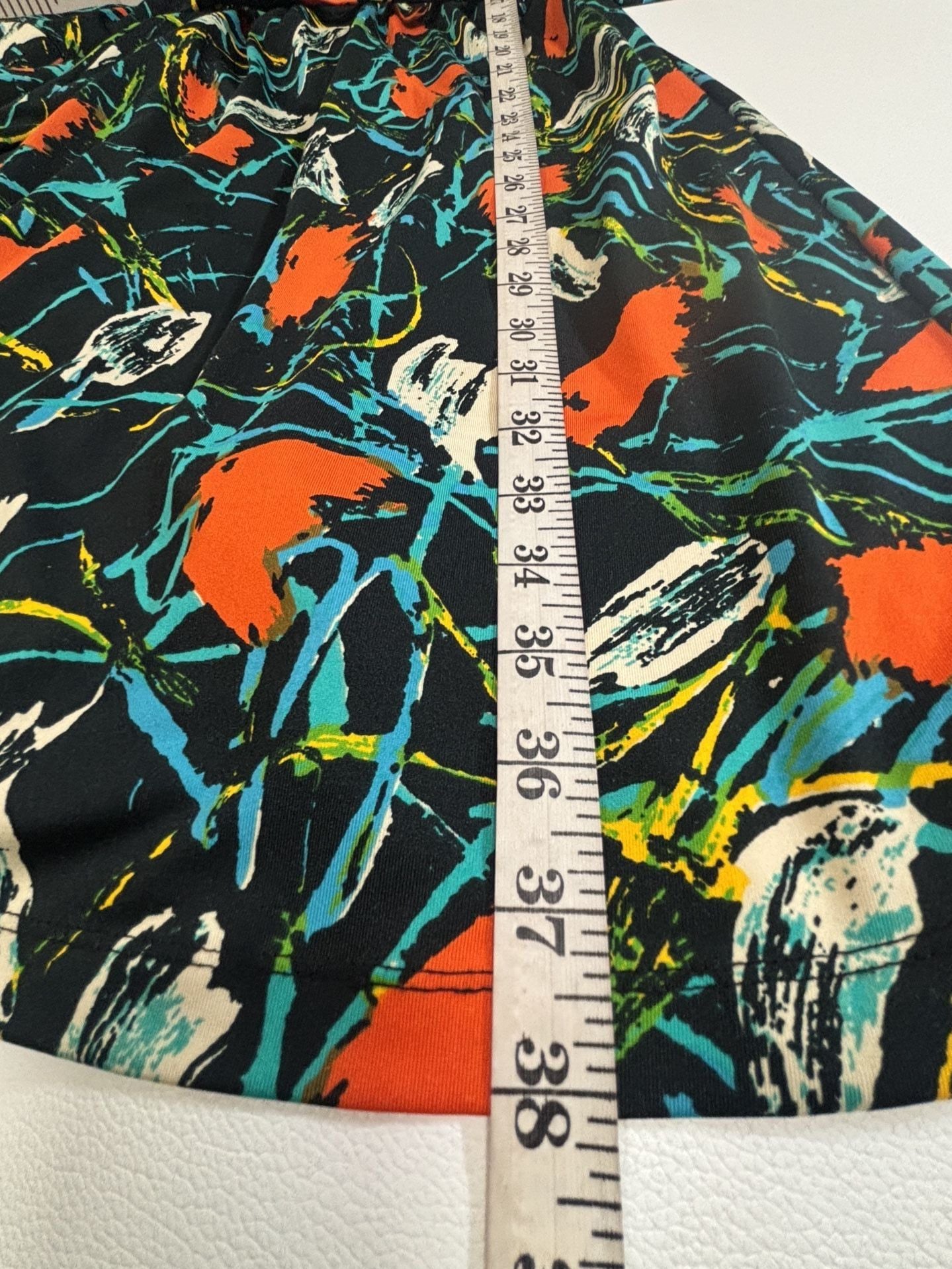 Louie Lucie Dress Black Abstract Print Belted Shirtdress Sz L 10
