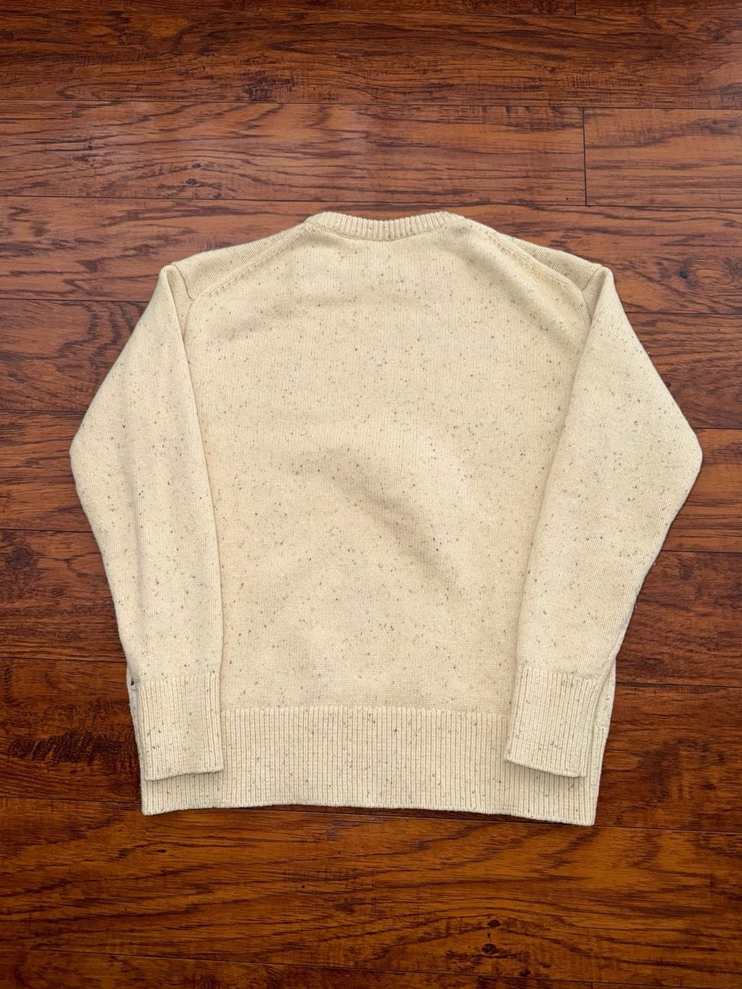 The North Face Women's Cream Wool Blend Speckled Crewneck Sweater 6