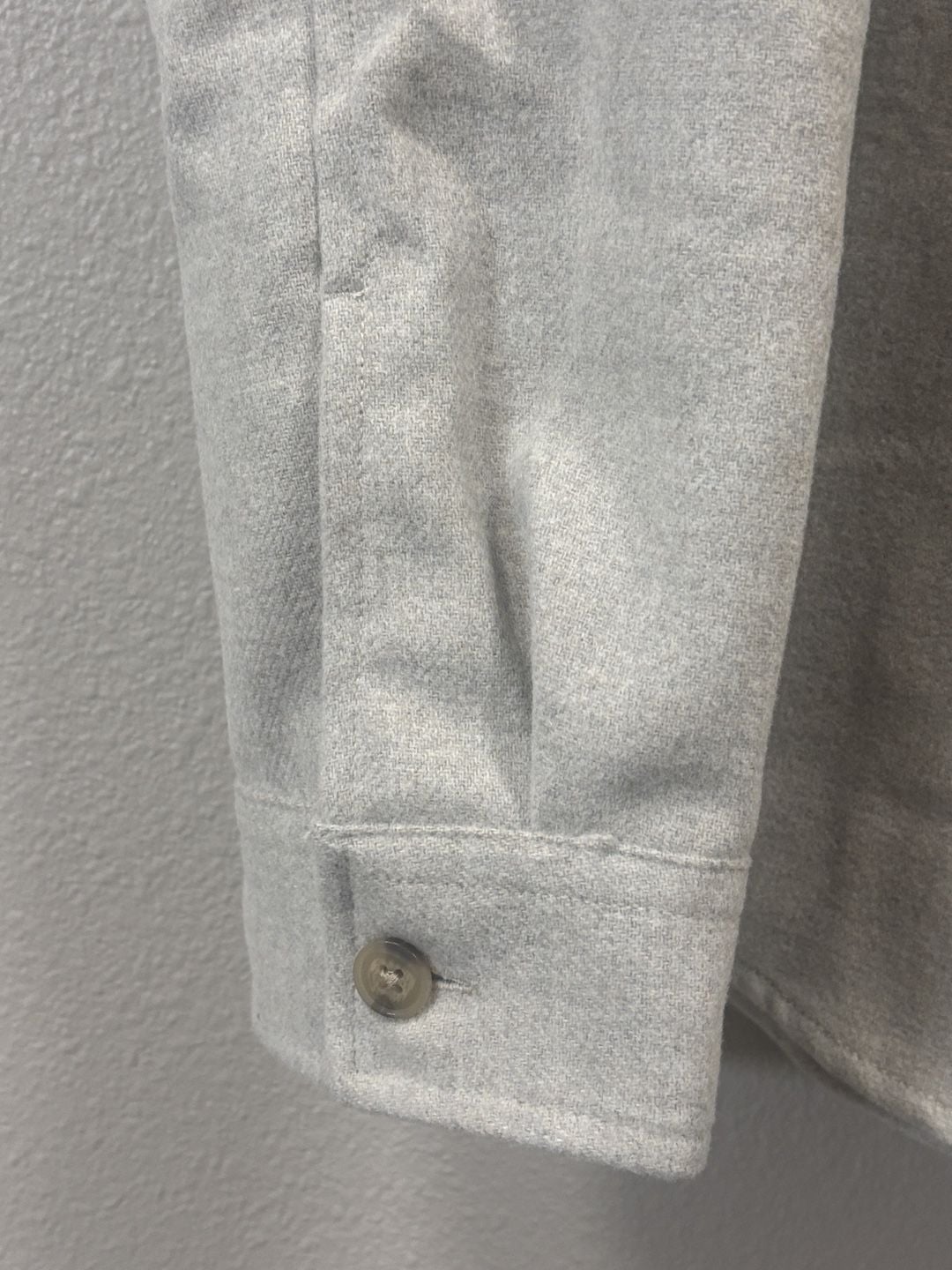 H&M Regular Fit Felted Overshirt Grey Button-Up Shacket Sz M 6